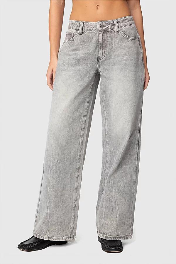 Edikted Magda Low Rise Acid Wash Jeans Womens at Urban Outfitters Product Image