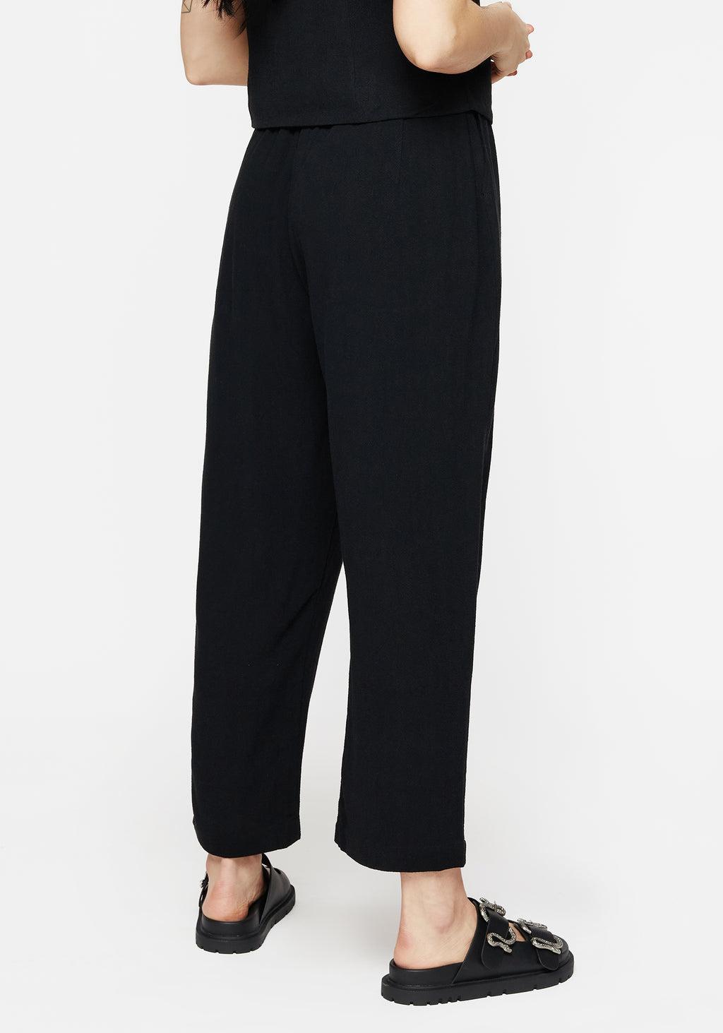 Aya Embroidered Linen Blend Balloon Pants Product Image