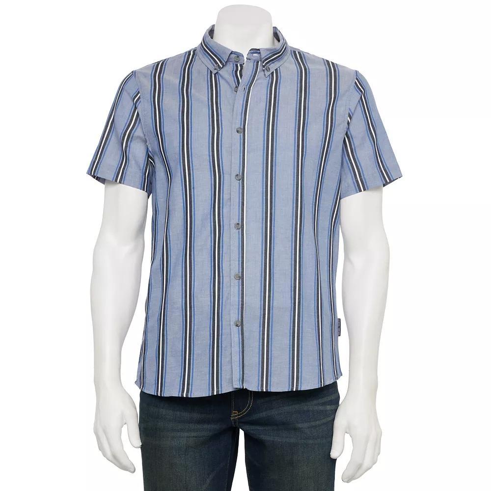 Mens Reverse Threads Mens Reverse Threads Biggs Dobby Button Down-Shirt Blue Product Image