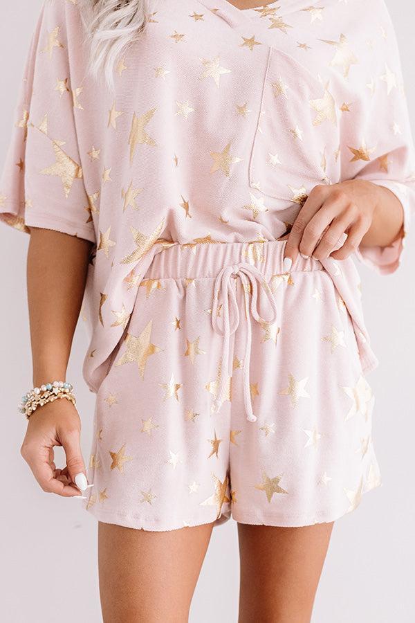 A Hint Of Stardust Shorts In Pink Product Image