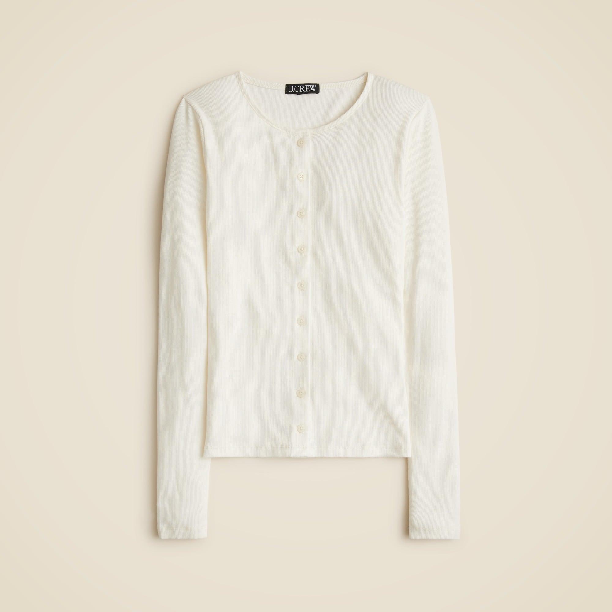 Fine rib cardigan Product Image