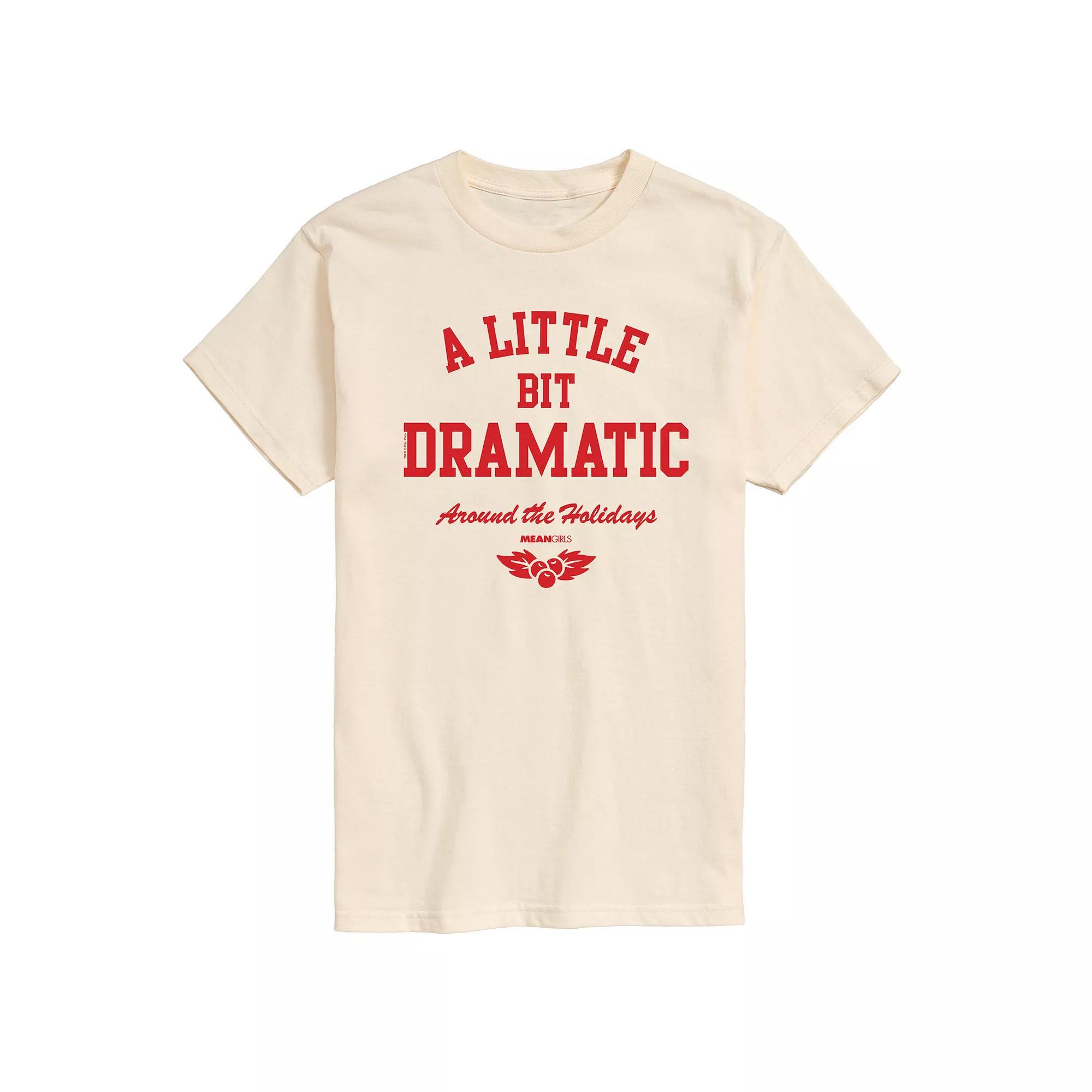 Mens Mean Girls Little Bit Dramatic Graphic Tee Ivory Product Image