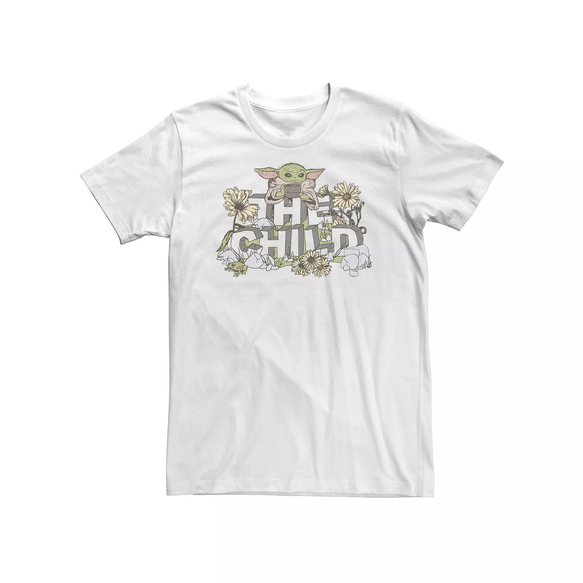 Big & Tall Star Wars Vintage Flower Child Tee, Men's, Size: 3XL Tall, White Product Image