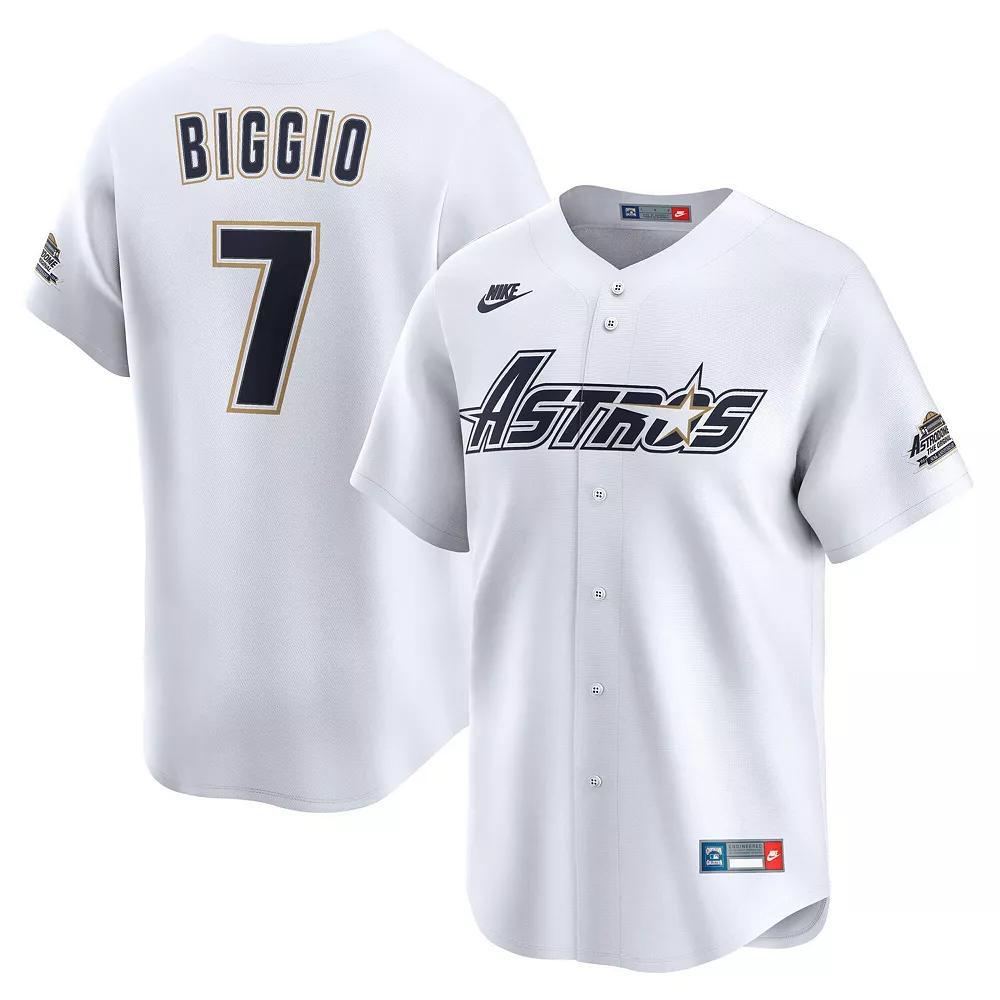 Mens Nike Craig Biggio Houston Astros Throwback Cooperstown Collection Limited Jersey Product Image