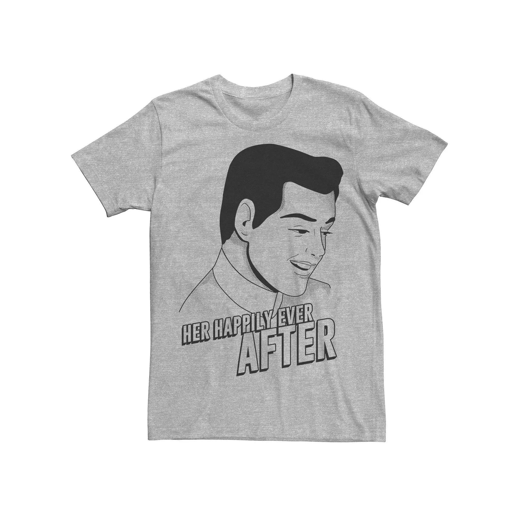 Disney's Cinderella Her Happily Ever After Men's Tee, Size: Medium, Athletic Grey Product Image
