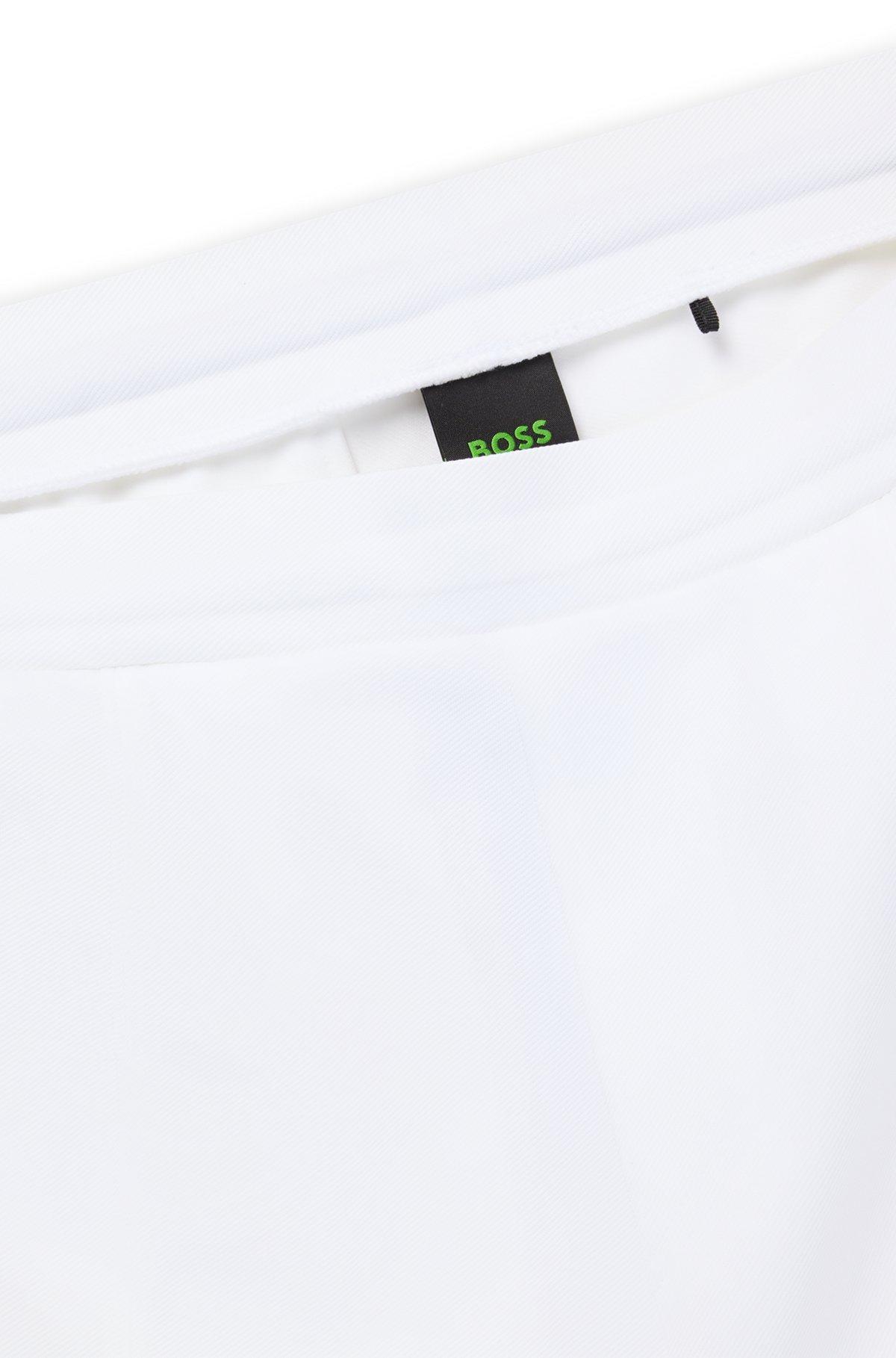 Regular-fit trousers in stretch gabardine with logo detail Product Image