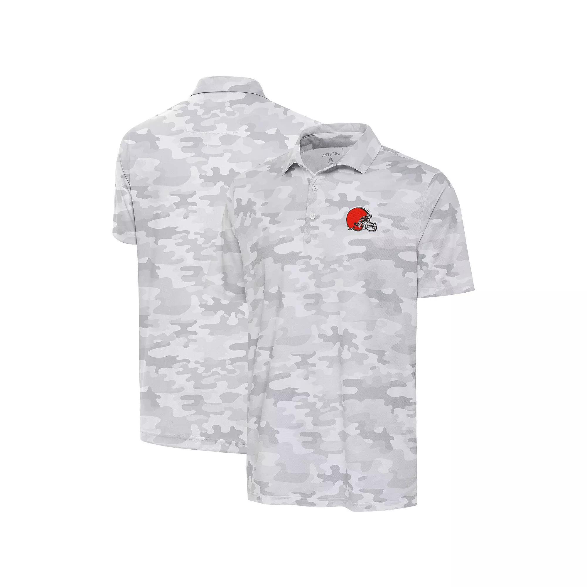 Men's Antigua White Cleveland Browns Collide Polo, Size: XXL Product Image