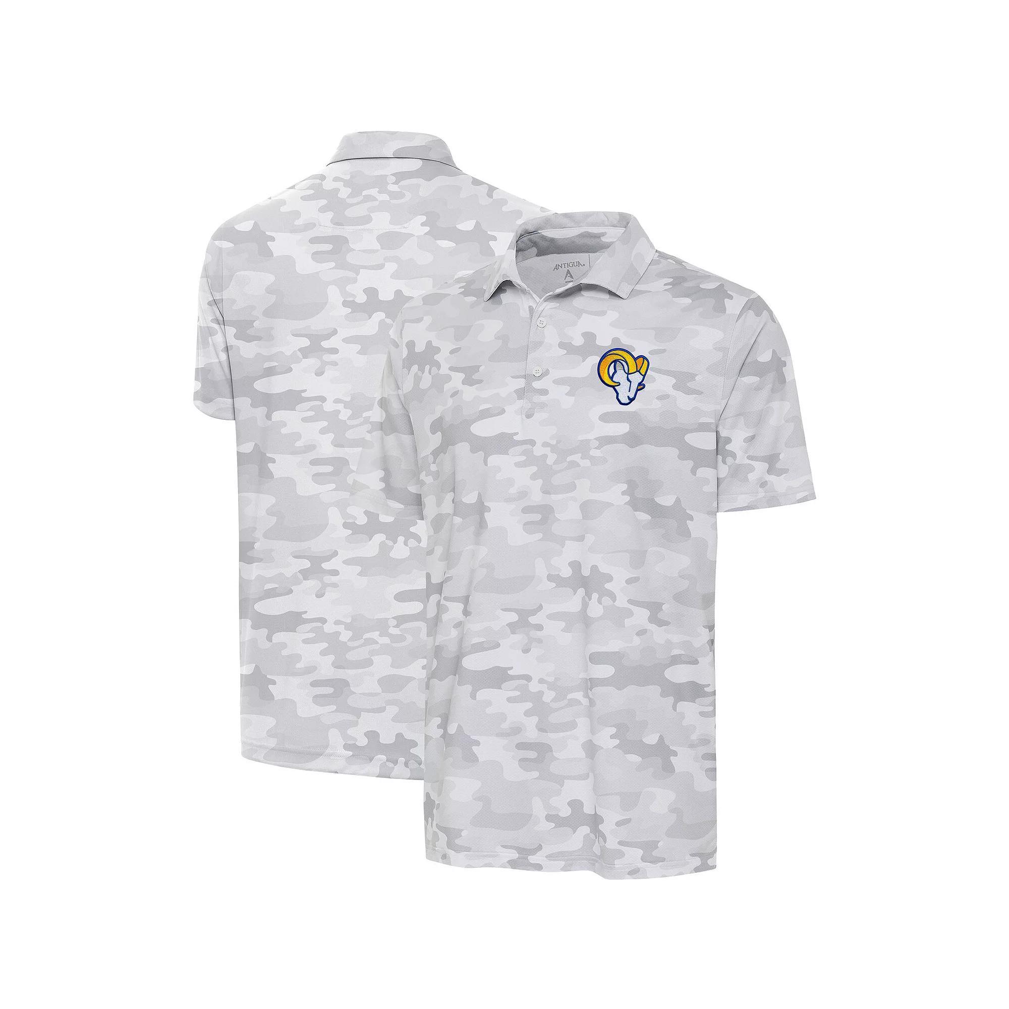Men's Antigua White Los Angeles Rams Collide Polo, Size: XL Product Image