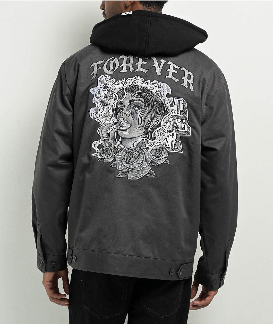 DGK Nuestra Charcoal Hooded Jacket Product Image