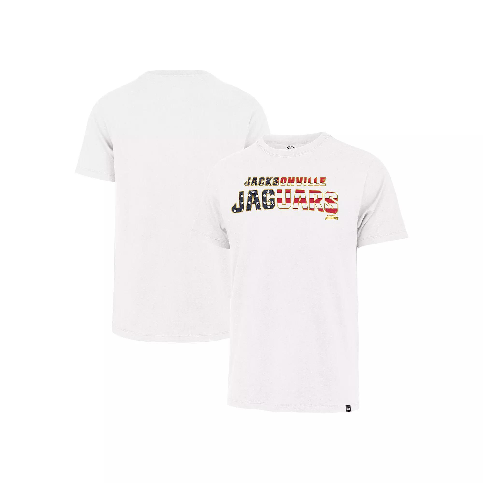 Men's '47 White Jacksonville Jaguars Flag Script Franklin T-Shirt, Size: Small Product Image