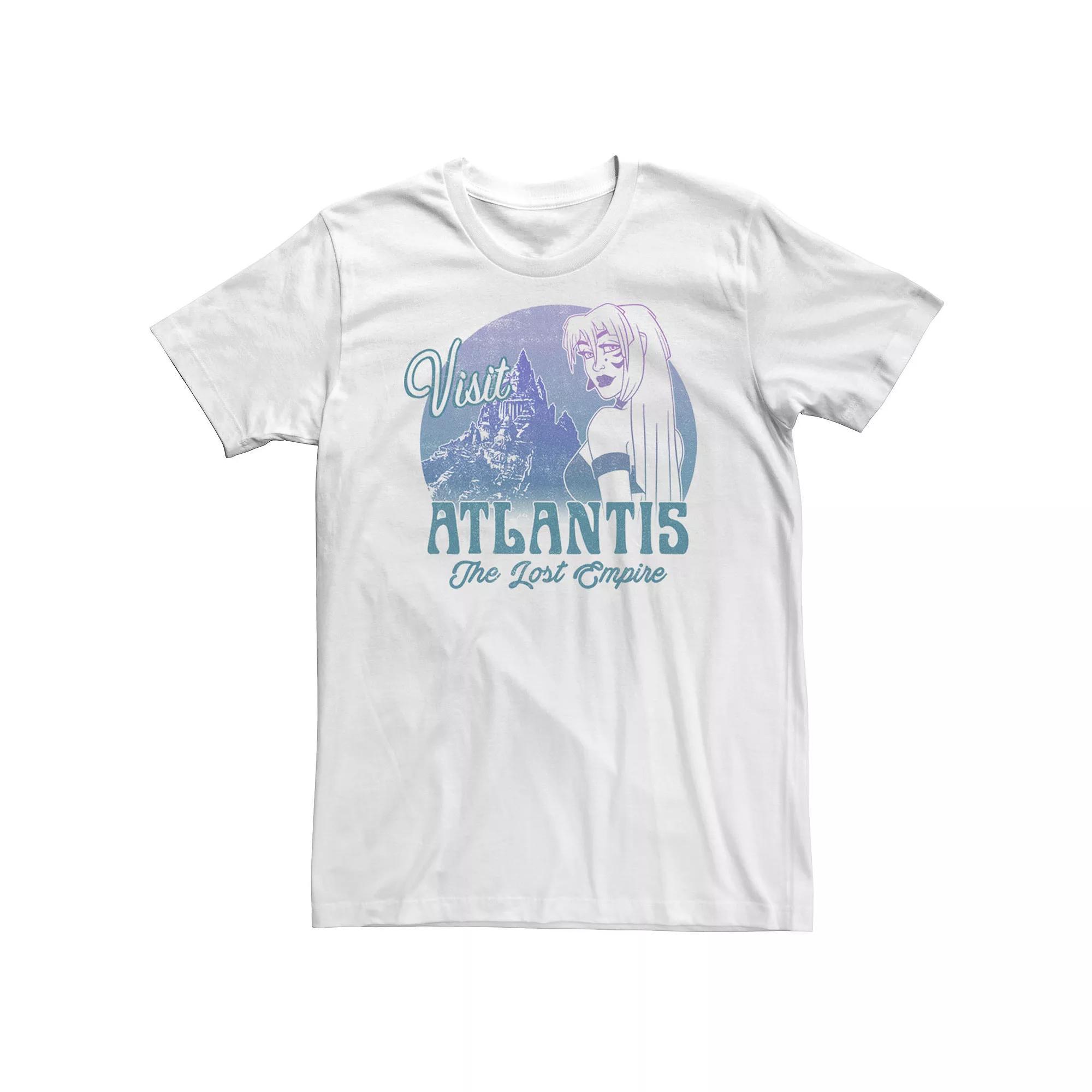 Big & Tall Disney Atlantis The Lost Empire Kida Visit Portrait Tee, Men's, Size: 3XL Tall, White Product Image