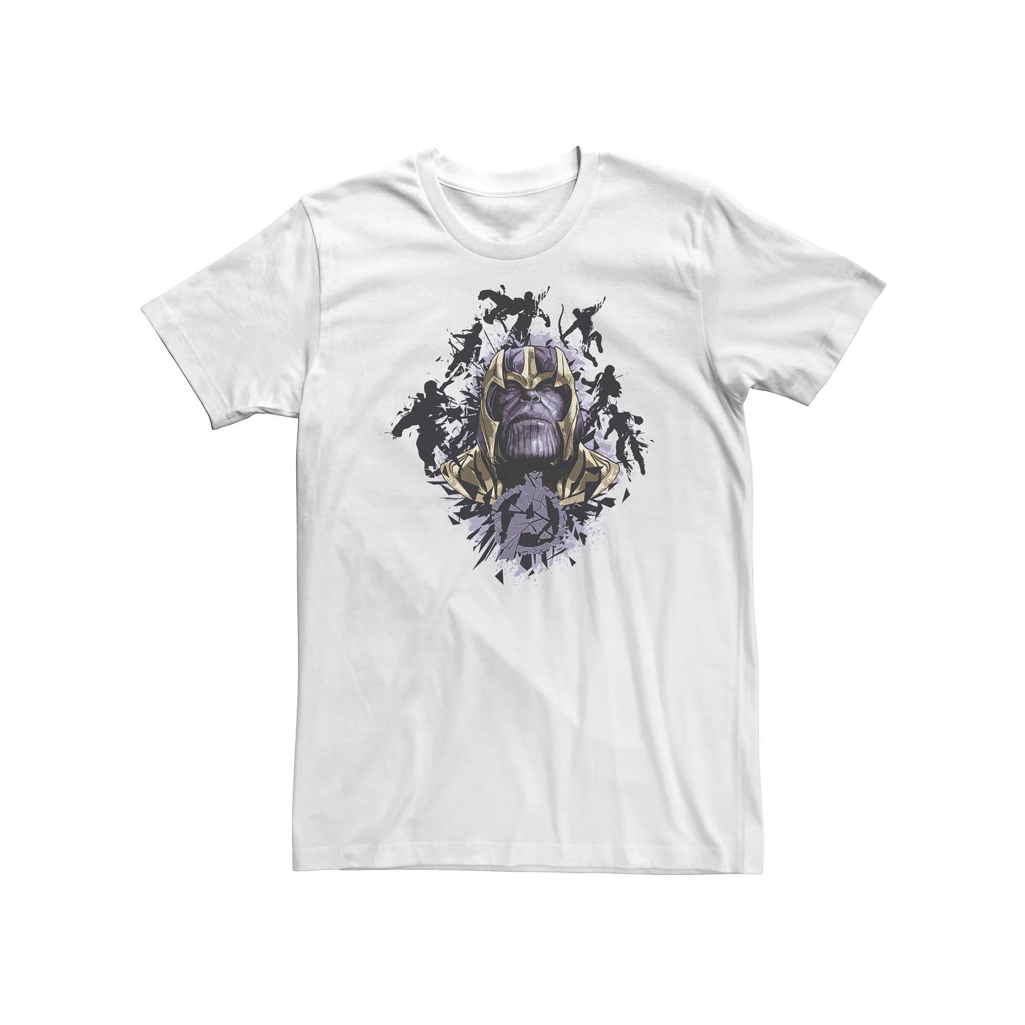 Big & Tall Marvel Avengers Endgame Shatter Logo Hero Graphic Tee, Men's, Size: 3XL Tall, White Product Image