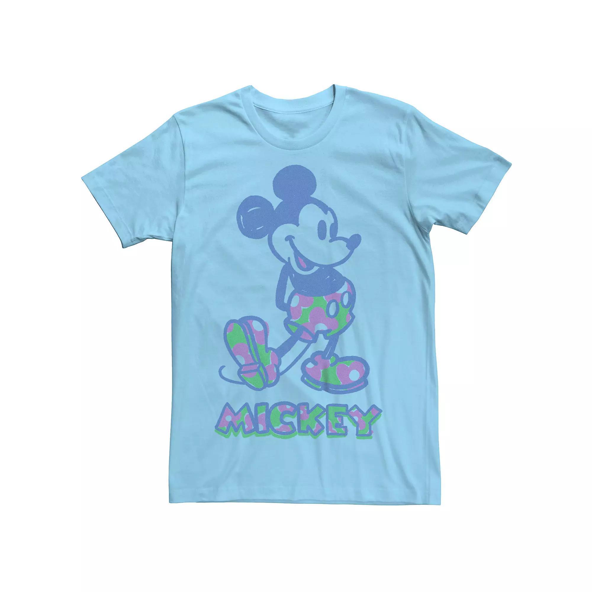 Disney's Mickey Mouse Flowers Men's Tee, Size: Small, Light Blue Product Image