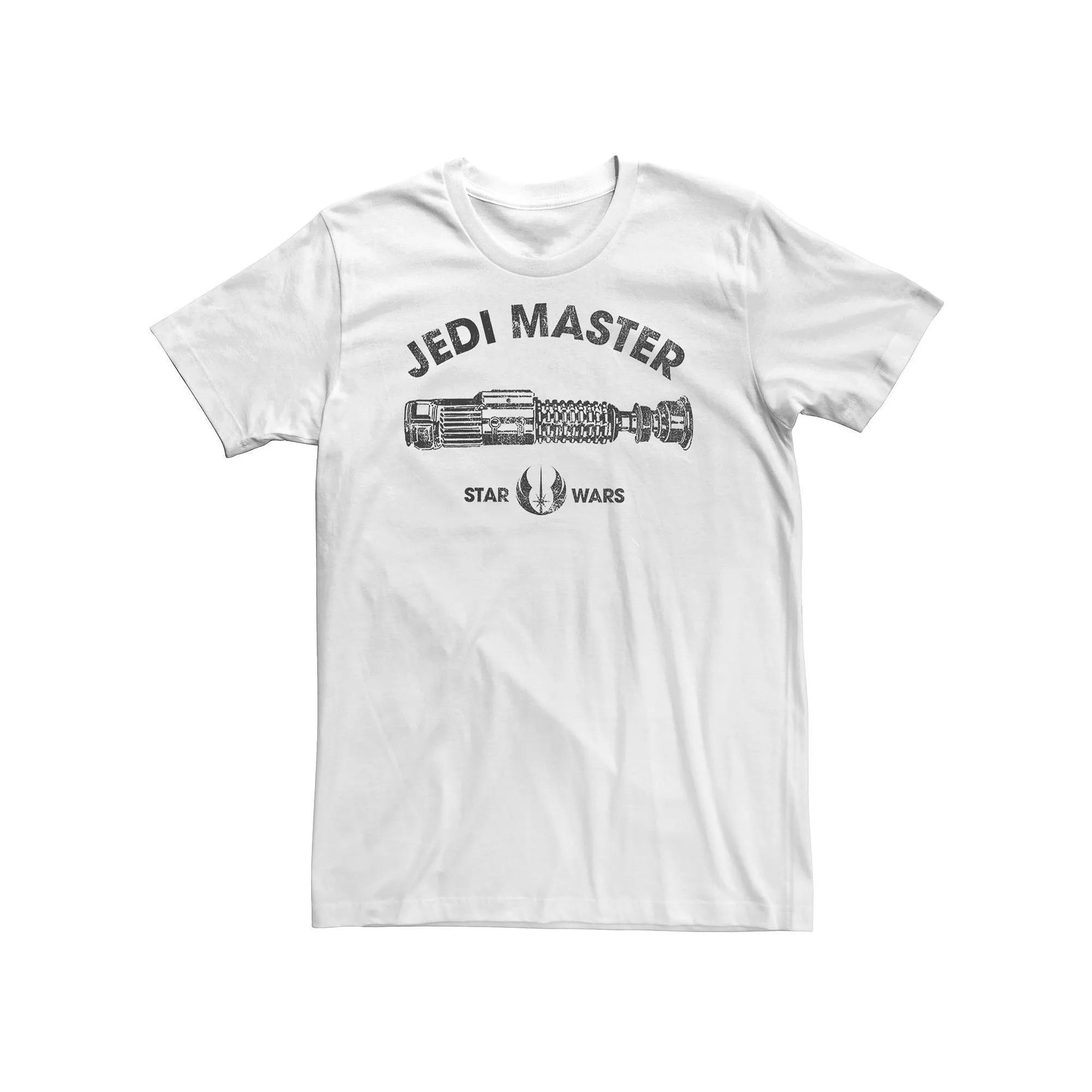 Big & Tall Star Wars Jedi Master Lightsaber Logo Tee, Men's, Size: 5XL, White Product Image