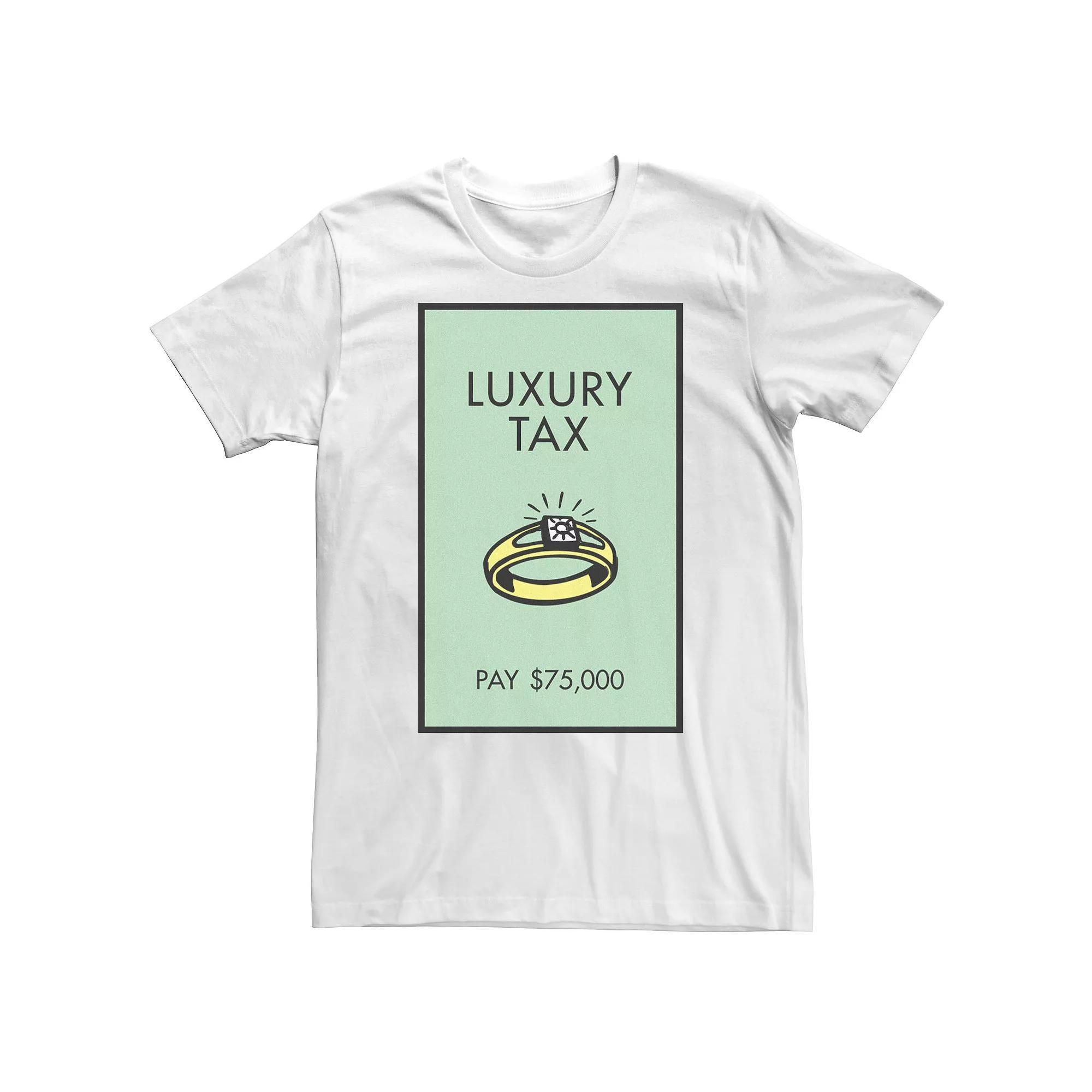 Big & Tall Monopoly Luxury Tax Pay 75,000 Tee, Men's, Size: 3XL Tall, White Product Image