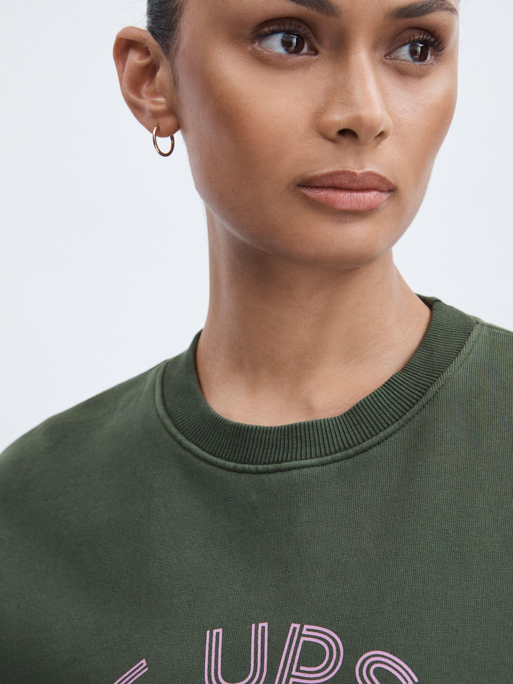 The Upside Cotton Crew-Neck Sweatshirt in Green Product Image