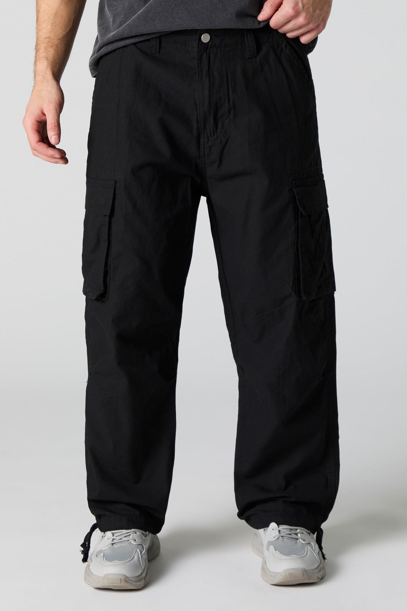 Drawstring Hem Baggy Cargo Pant Male Product Image