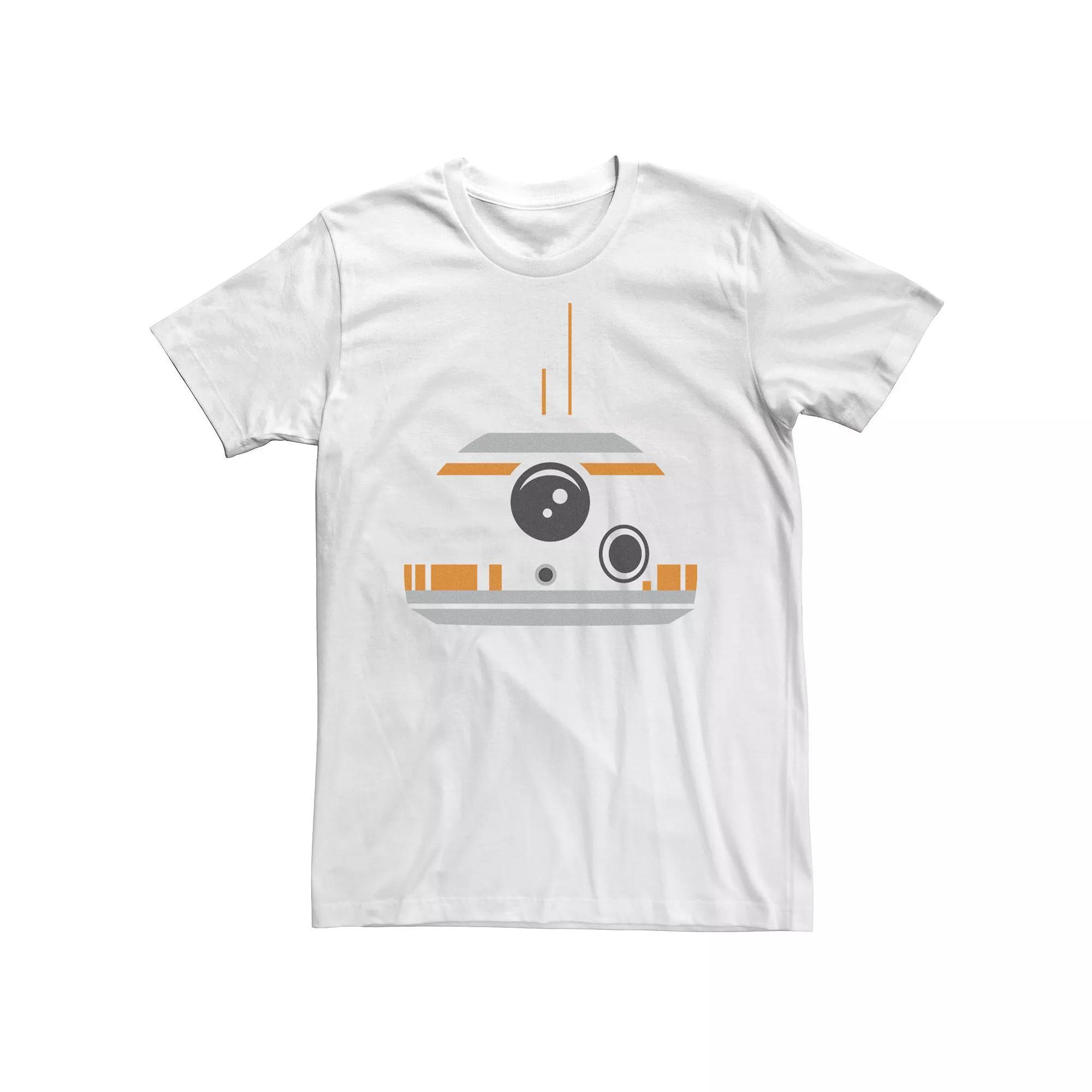 Big & Tall Star Wars The Force Awakens BB-8 Minimalist Big Face Costume Tee, Men's, Size: 5XL, White Product Image