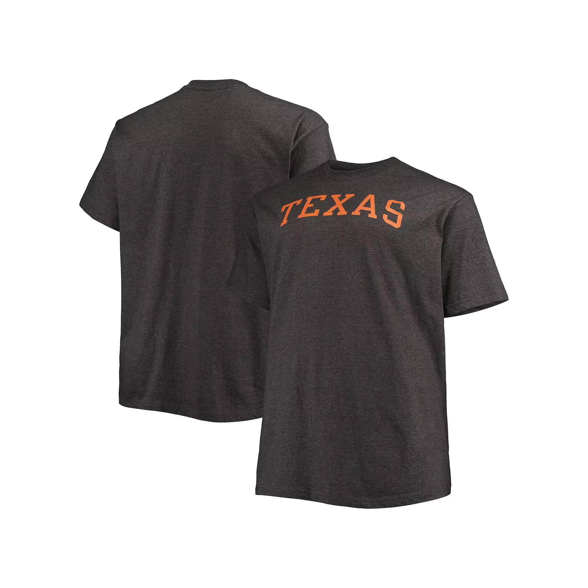 Men's Champion Heathered Charcoal Texas Longhorns Big & Tall Arch Team Logo T-Shirt, Size: 2XB, Grey Product Image