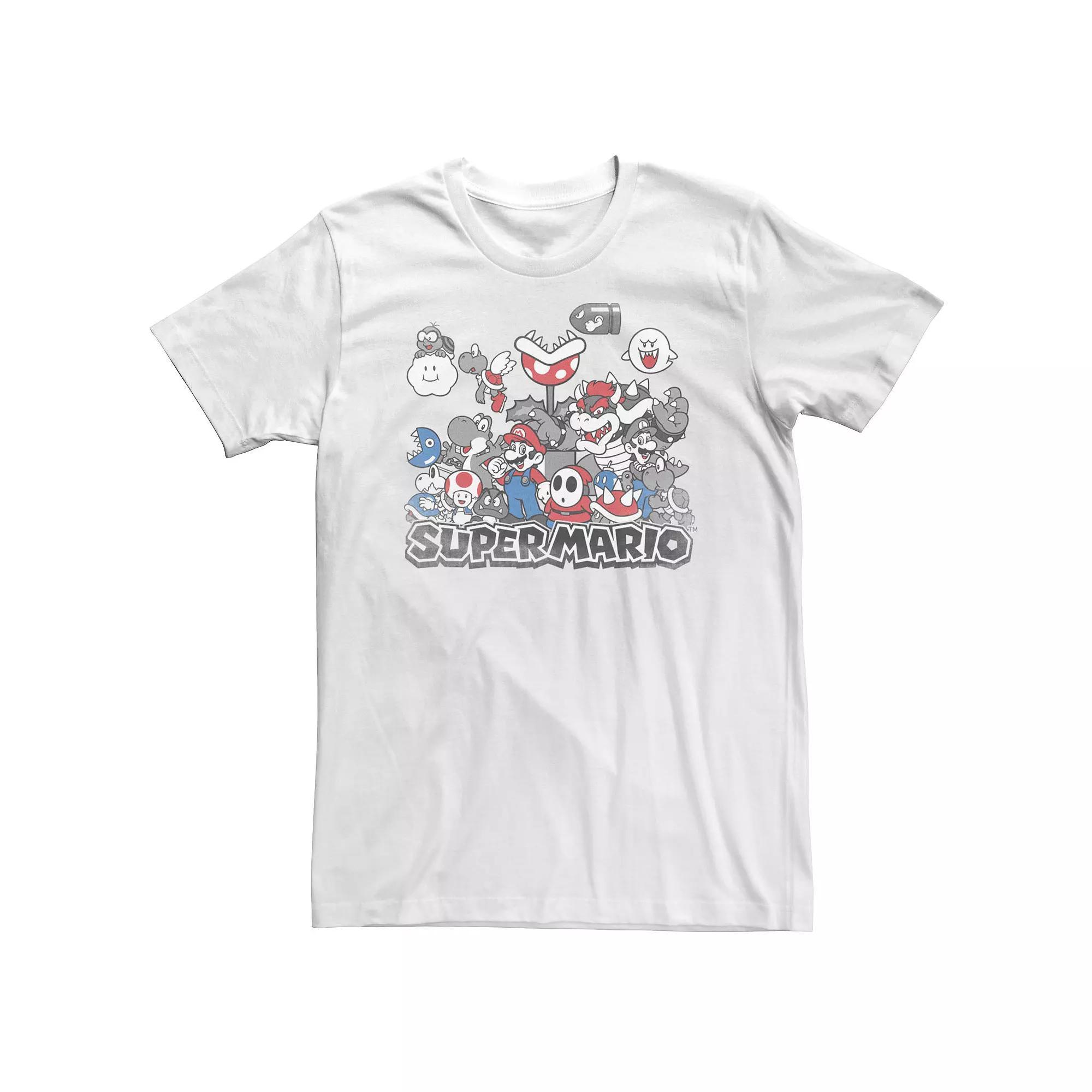 Big & Tall Nintendo Super Mario Running Tee, Men's, Size: 4XL, White Product Image