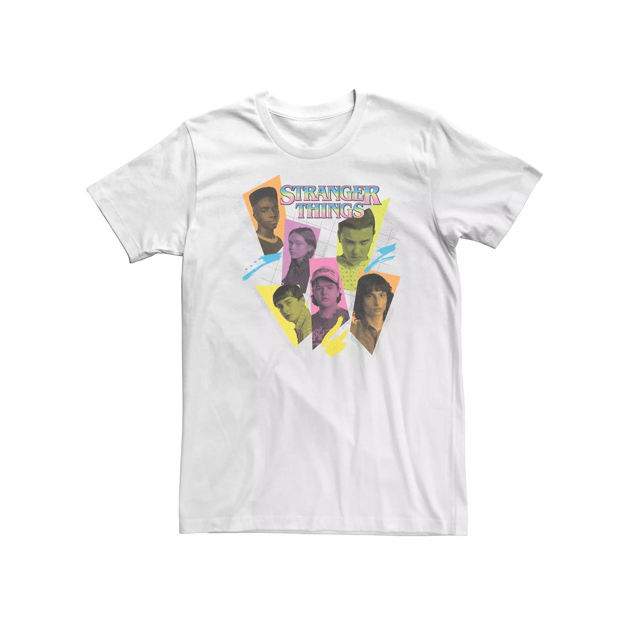 Big & Tall Netflix Stranger Things Dustin Lucas Eleven Max Mike Will Tee, Men's, Size: 3XL Tall, White Product Image