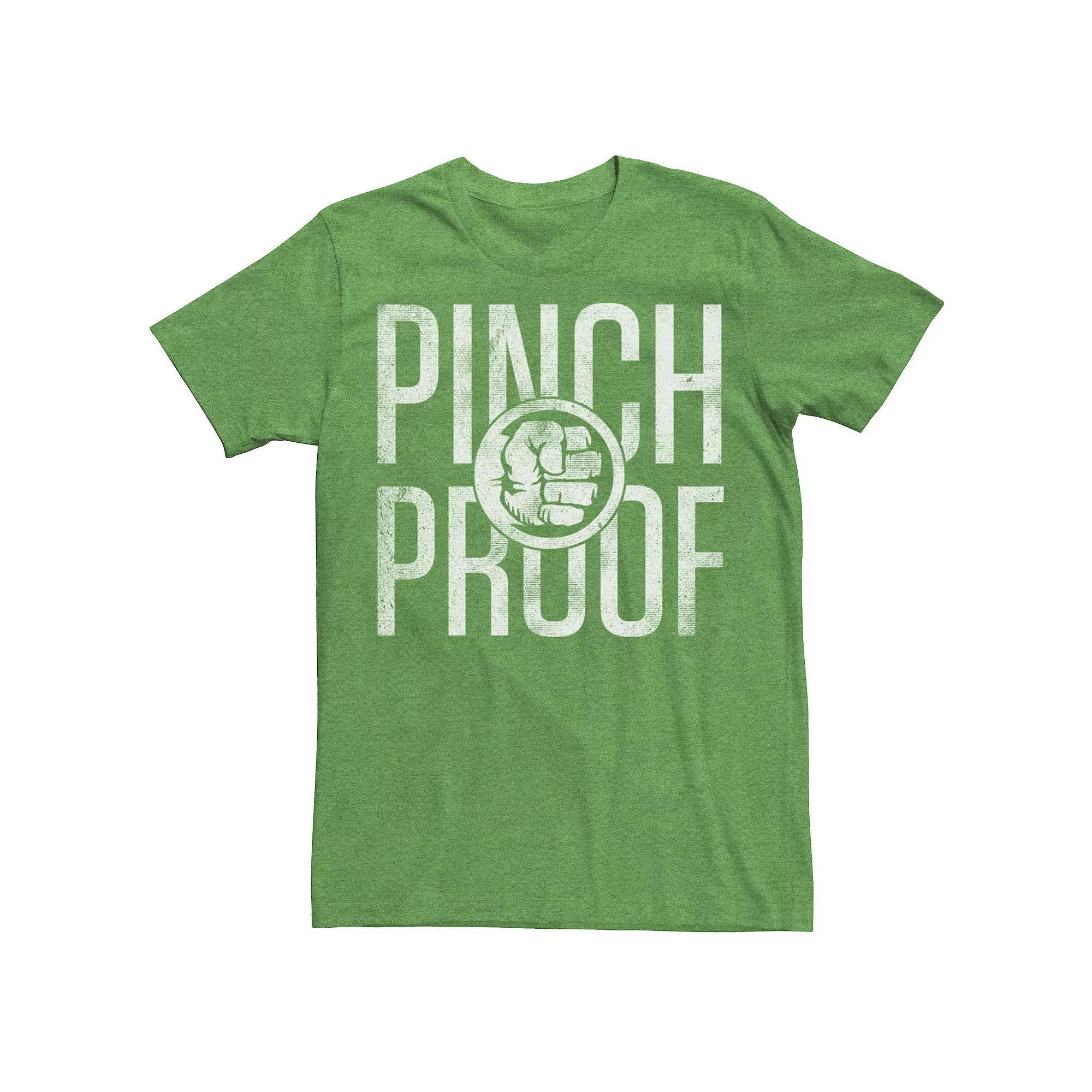 Men's Marvel Hulk Pinch Proof St. Patrick's Day Graphic Tee, Size: XXL, Kelly Grey Product Image