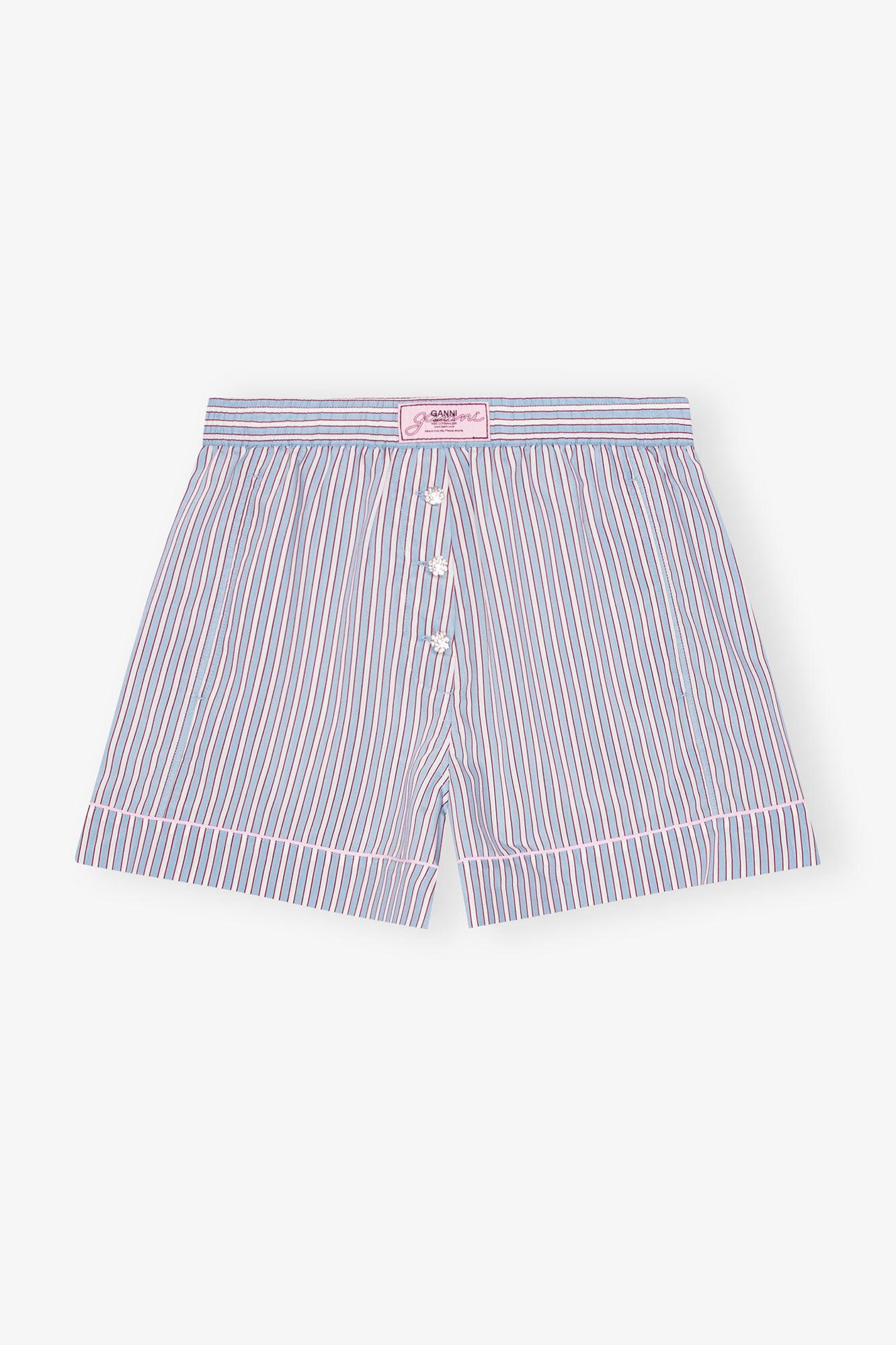 Candy-Striped Elasticated Shorts Product Image