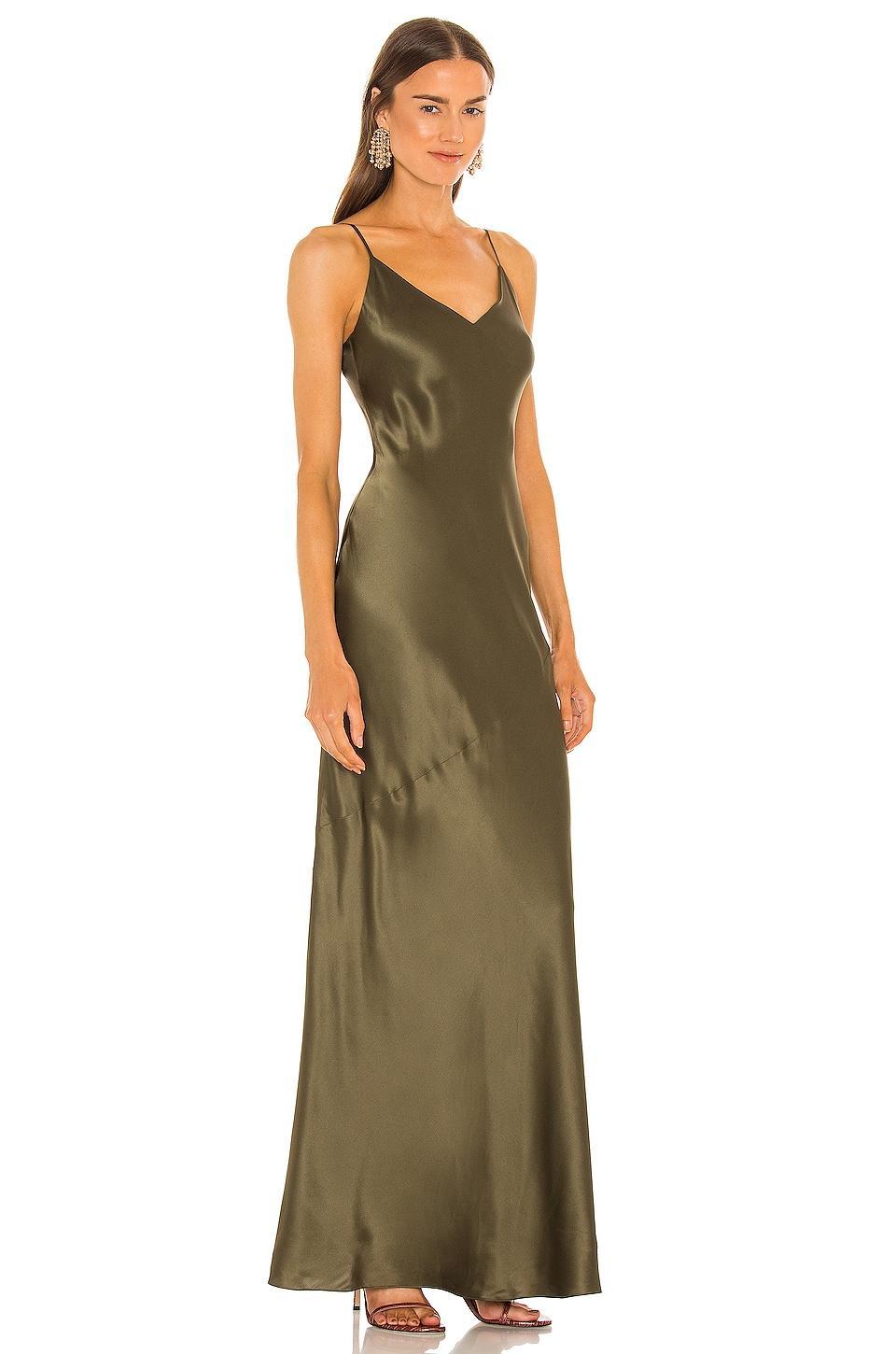 Serita Maxi V-Neck Bias Dress L'AGENCE Product Image