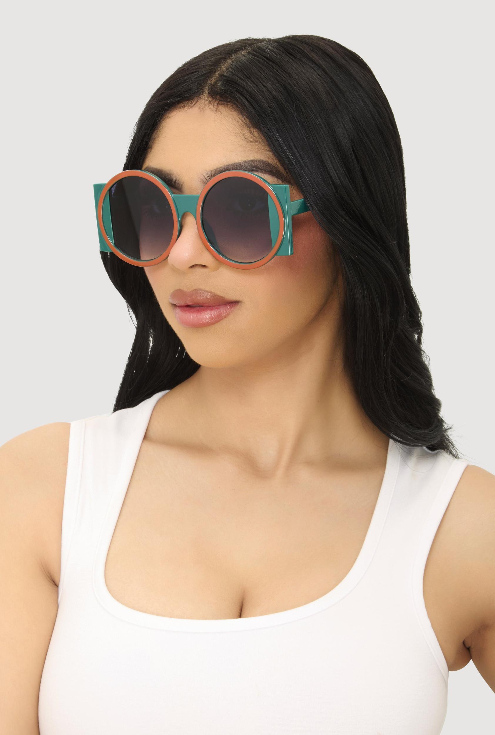 Retro Round Sunglasses Female Product Image