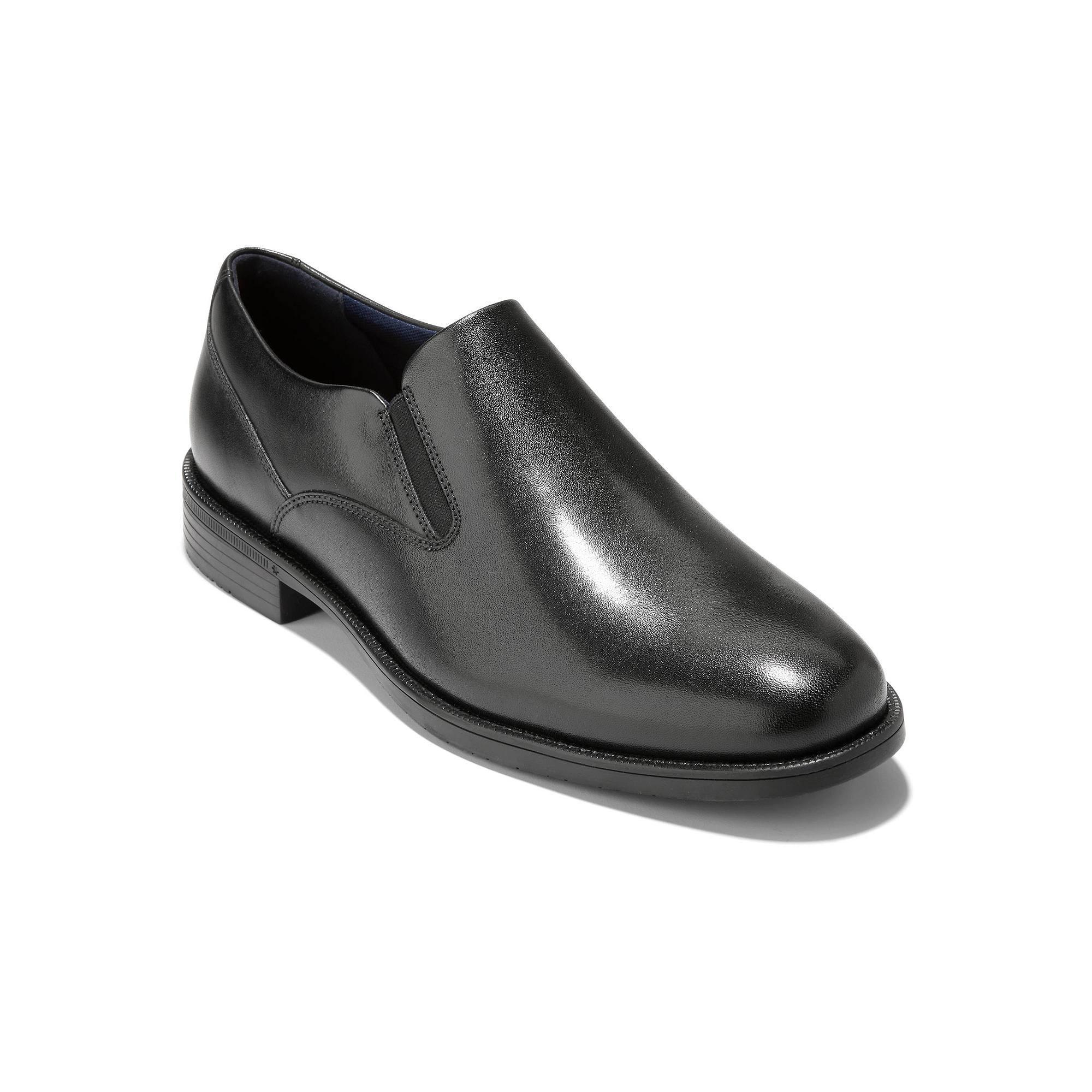 Cole Haan Grand+ Pratt Men's Leather Slip-On Loafers, Size: 9, Black Product Image