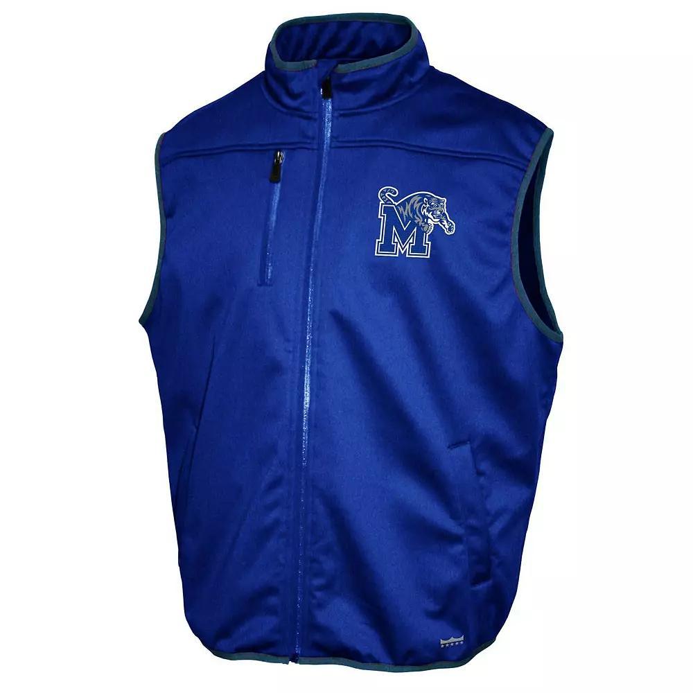 Men's Memphis Tigers Zip Up Softshell Vest, Size: XXL, Royal Product Image