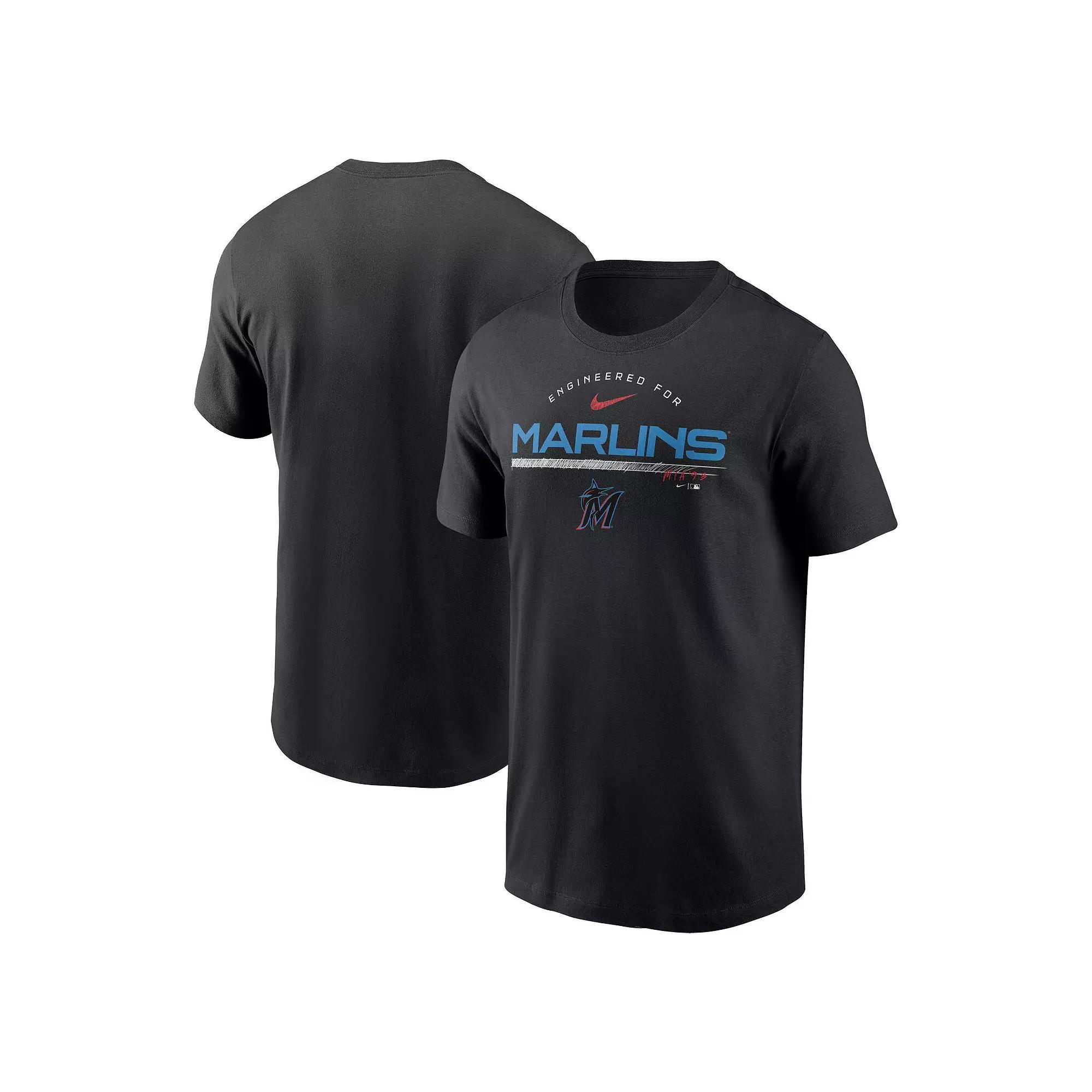 Men's Nike Black Miami Marlins Team Engineered Performance T-Shirt, Size: Large Product Image