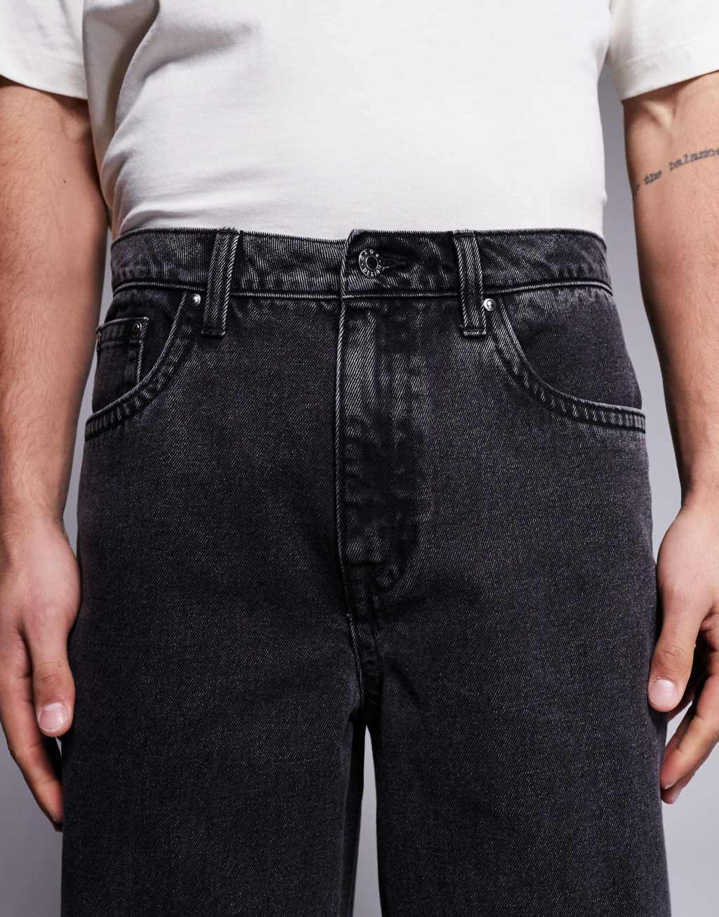 ASOS DESIGN super baggy jeans in washed black Product Image