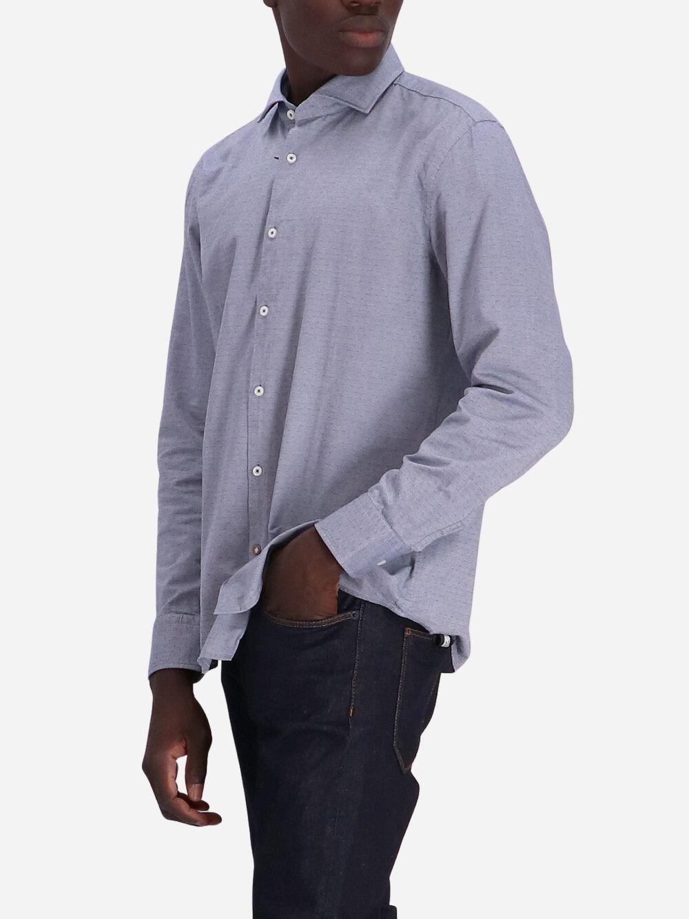 HUGO BOSS Gepunktetes Hemd In Gray Product Image