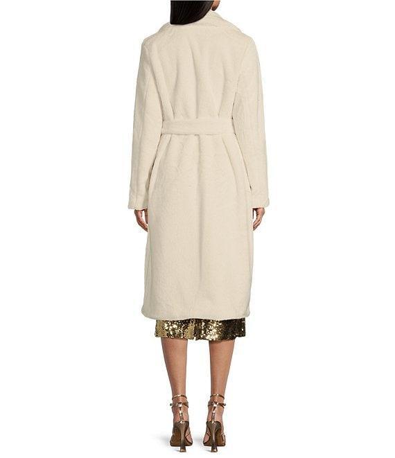 GB Long Belted Faux Fur Jacket Product Image