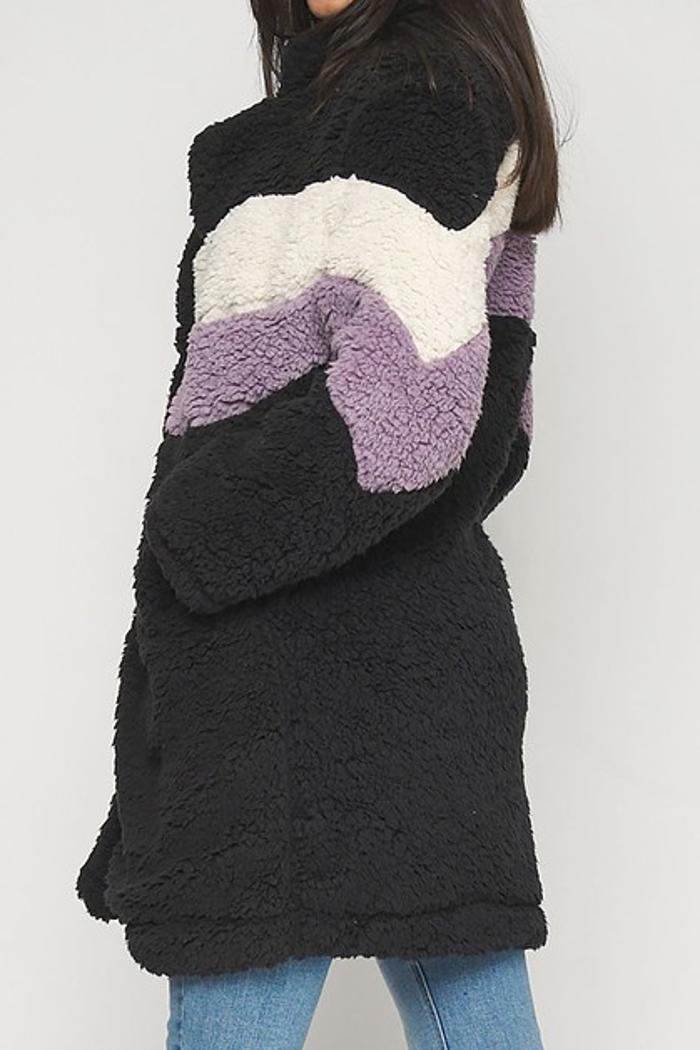 Sherpa Zipper Color Block Product Image