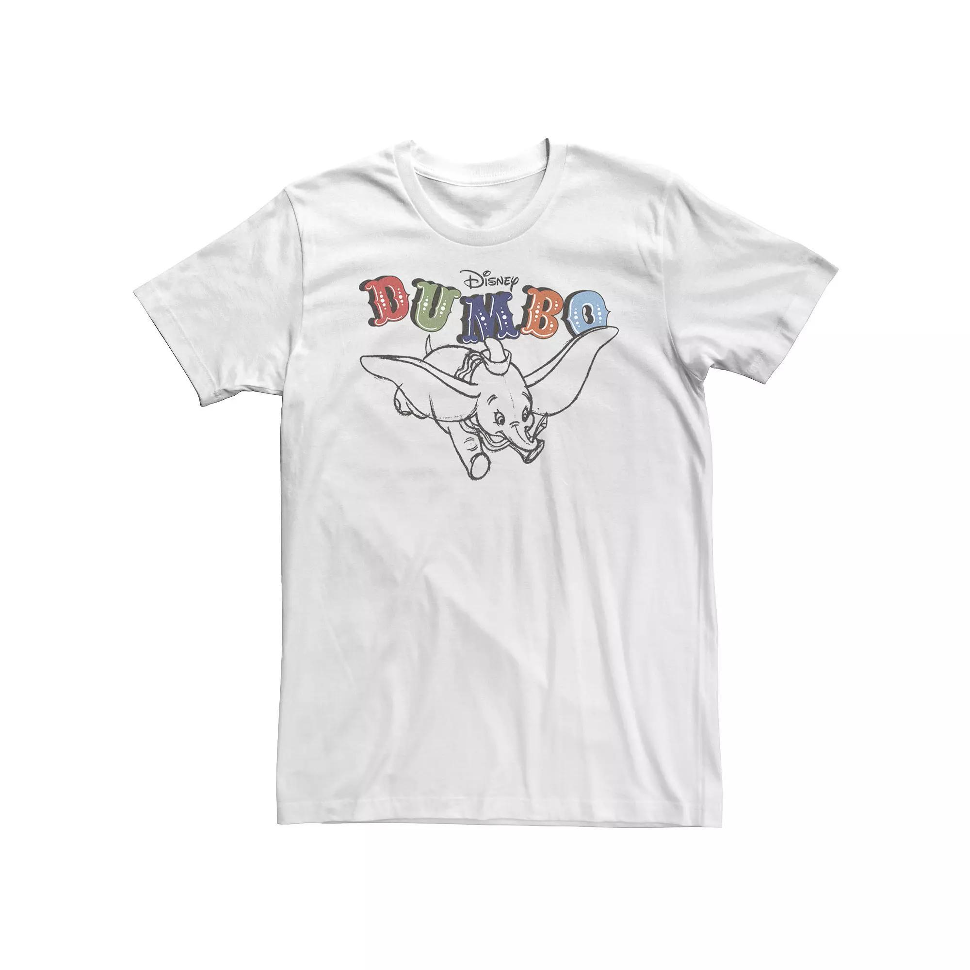 Big & Tall Disney Dumbo Retro Flying Circus Title Tee, Men's, Size: 3XL, White Product Image