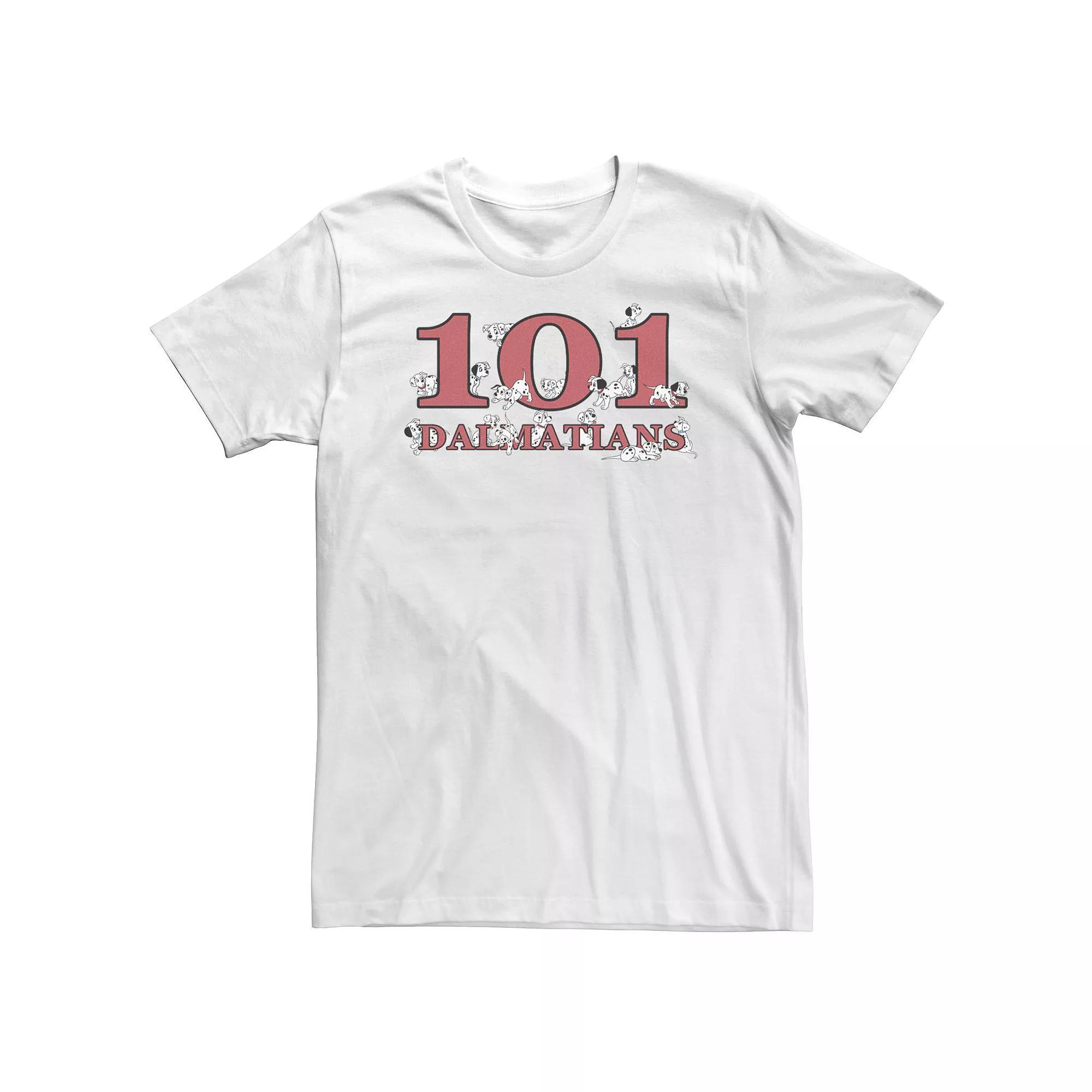 Big & Tall Disney 101 Dalmatians Puppy Logo Tee, Men's, Size: XL Tall, White Product Image
