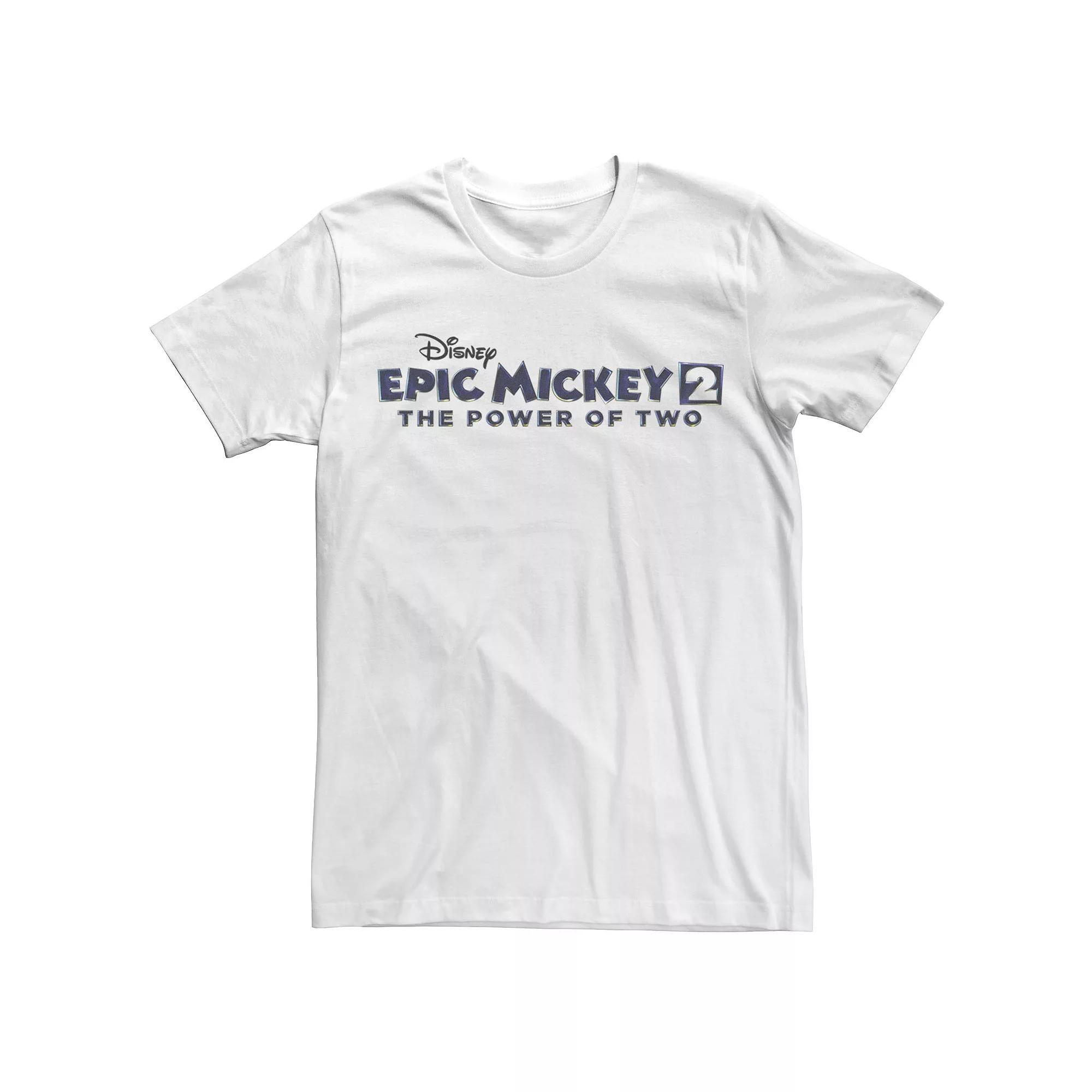 Disney's Epic Mickey 2 Men's The Power Of Two Logo Tee, Size: XXL, White Product Image