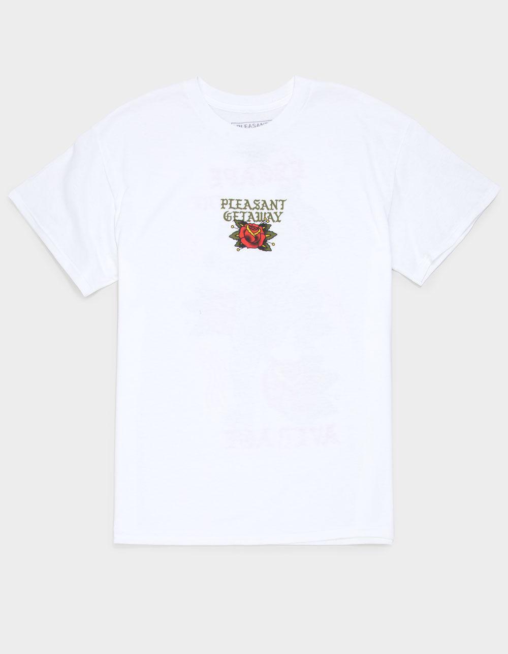 PLEASANT GETAWAY Escaped Mens Tee - WHITE Product Image