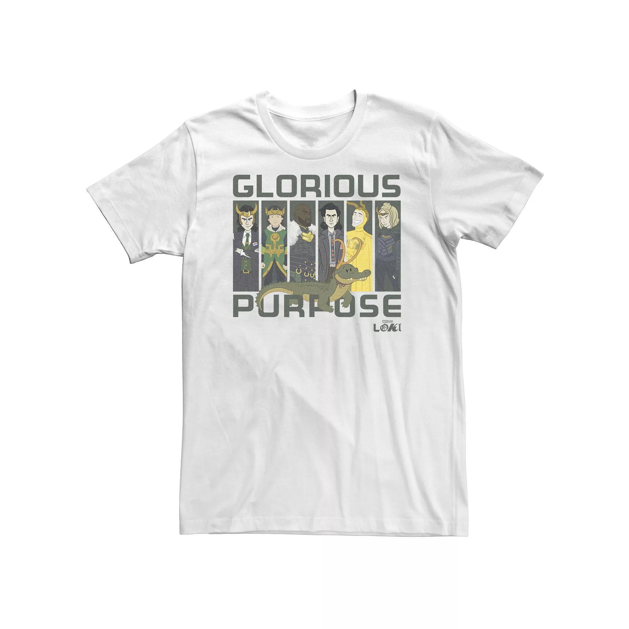 Big & Tall Marvel Loki Variants Glorious Purpose Panels Tee, Men's, Size: 5XL, White Product Image