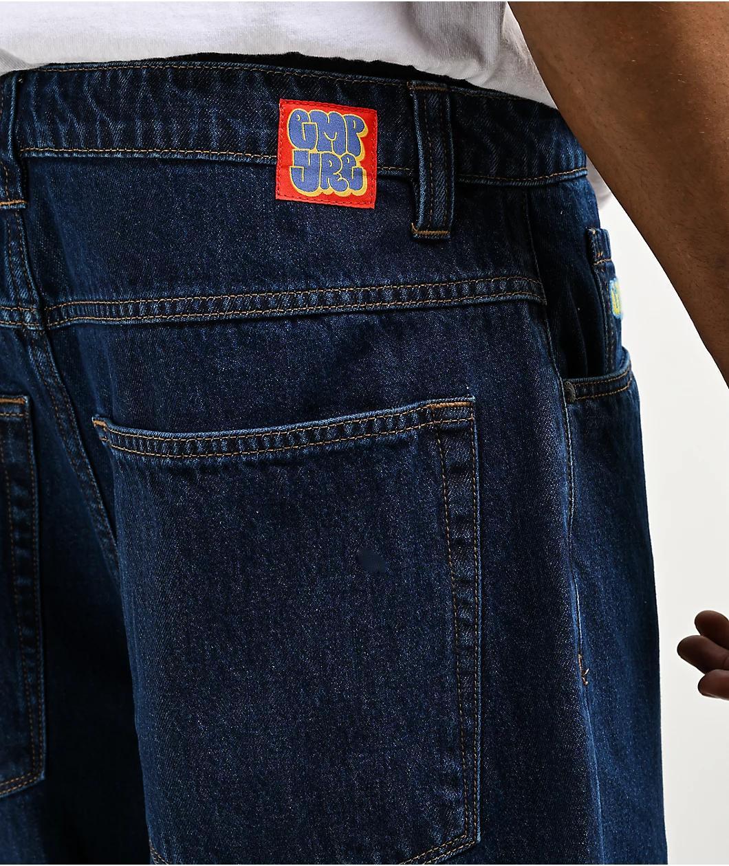 Empyre Dog Evening Ultra Loose Dark Blue Denim Skate Jeans Product Image
