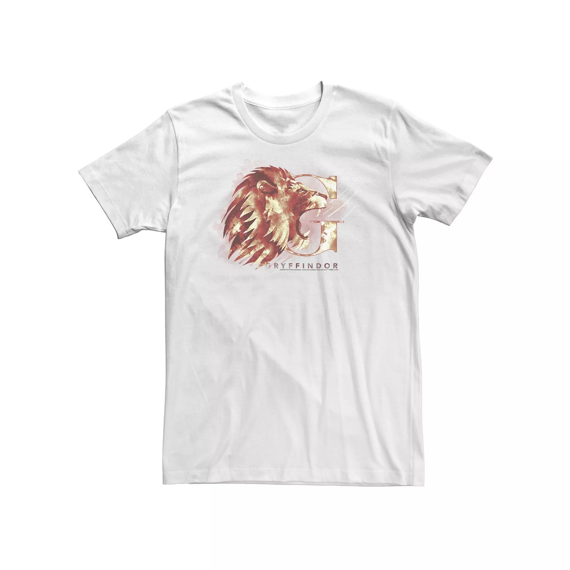 Big & Tall Harry Potter Gryffindor House Watercolor Tee, Men's, Size: XL Tall, White Product Image
