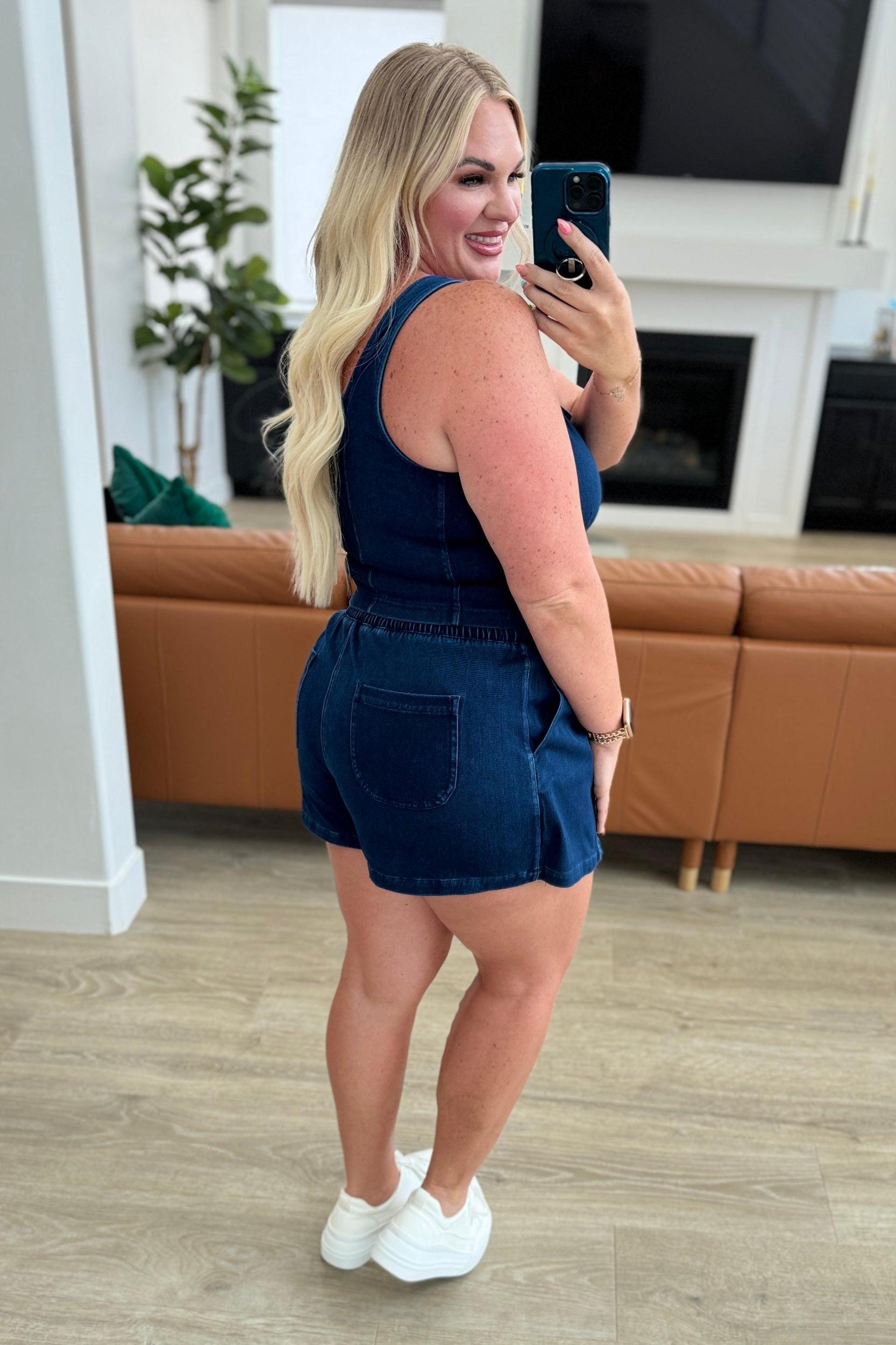 City Siren Skort in Denim Product Image