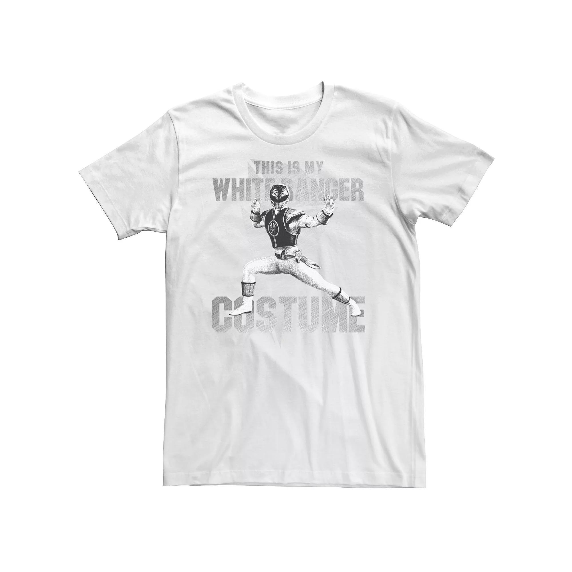 Big & Tall Power Rangers White Ranger Halloween Costume Tee, Men's, Size: 4XL Product Image