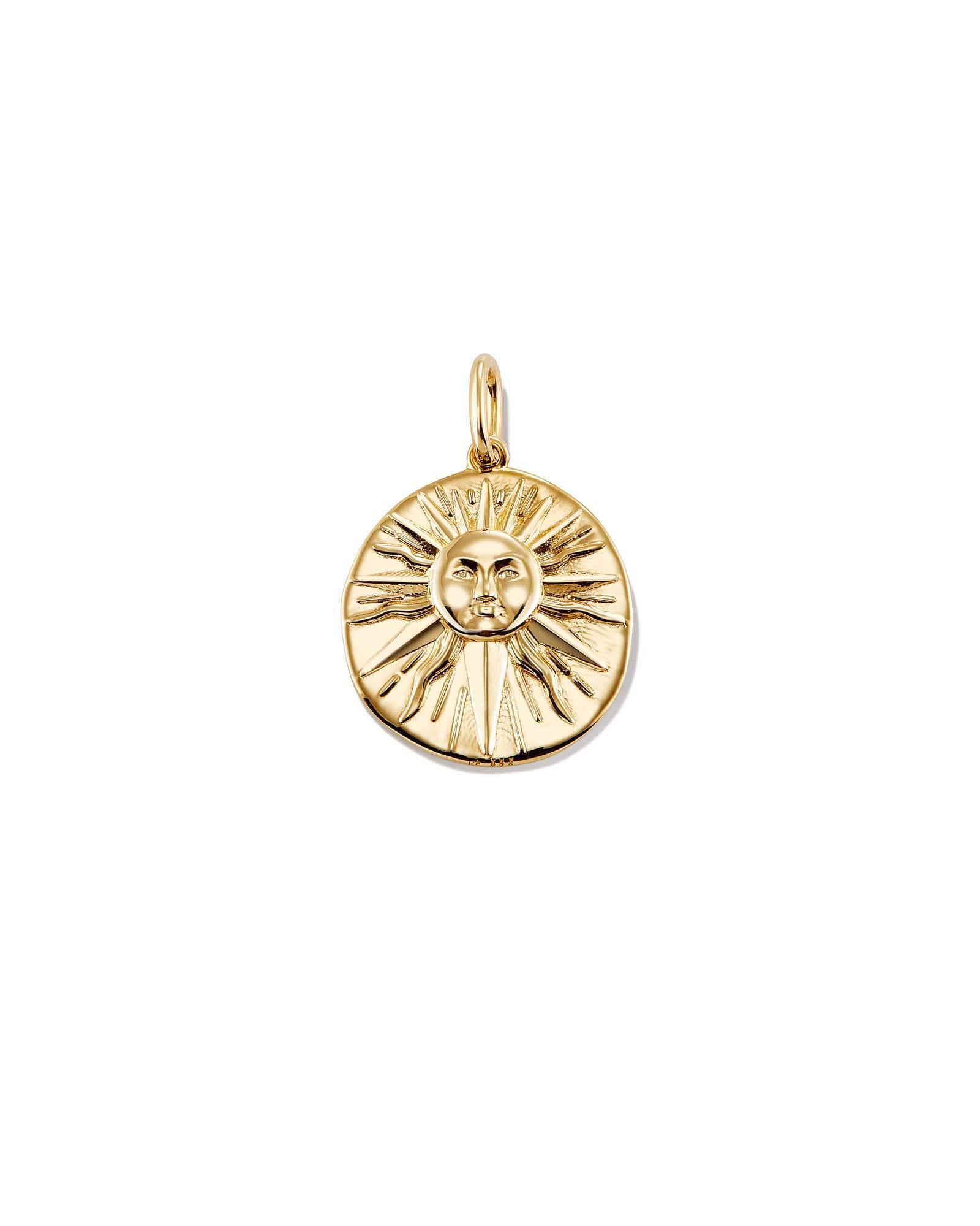 Kendra Scott Sun Coin Charm in Sterling Silver | Metal Product Image