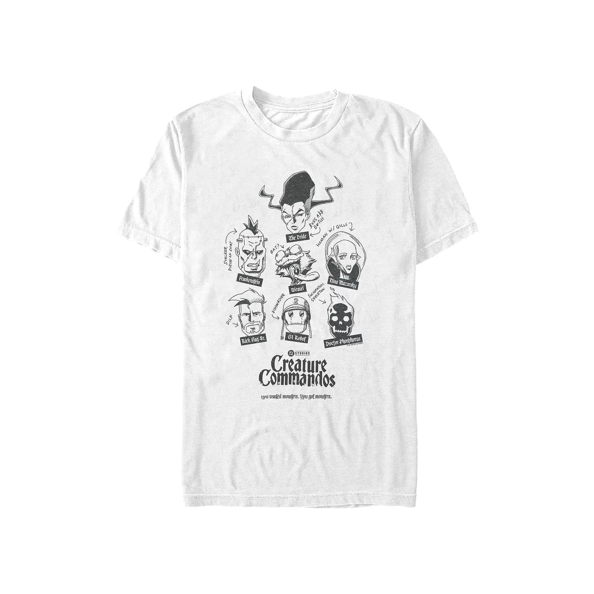 Men's Creature Commandos You Got Monsters Graphic Tee, Size: Medium, White Product Image
