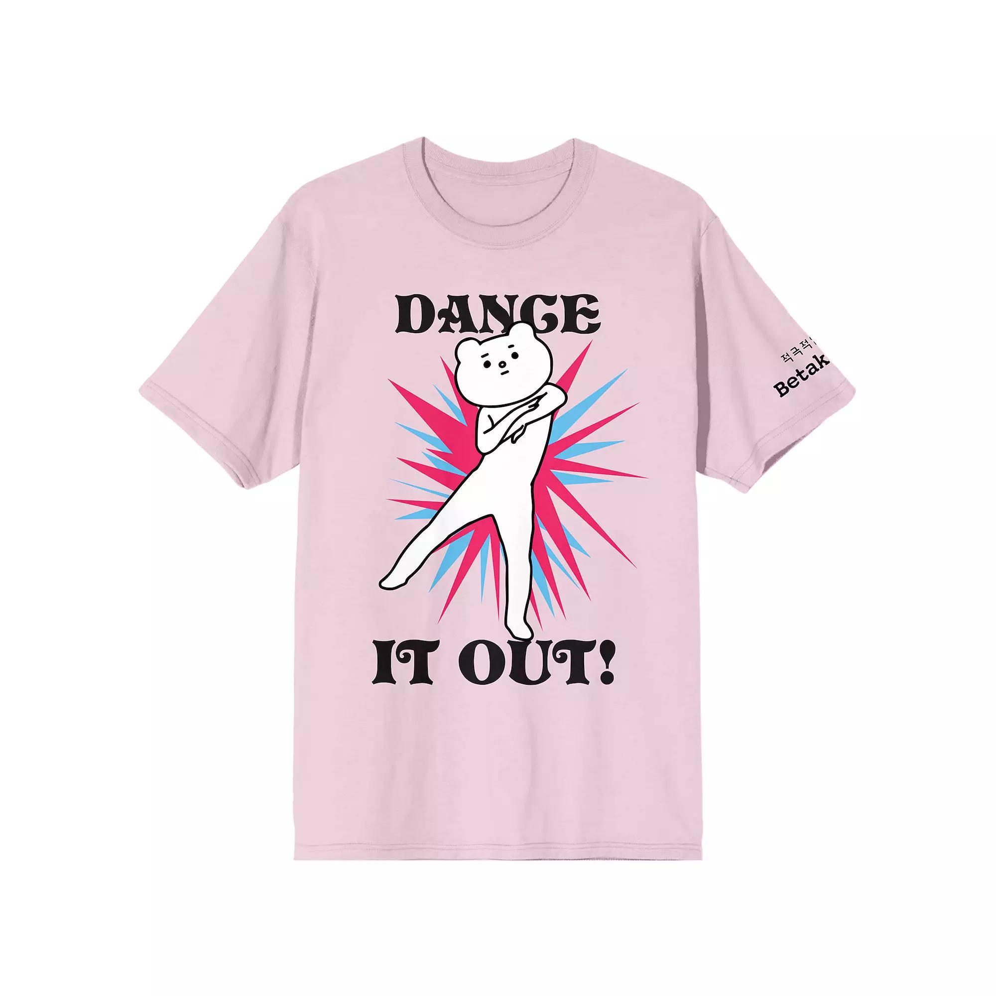 Juniors' Betakkuma "Dance It Out" Graphic Tee, Women's, Size: XL, Pink Product Image