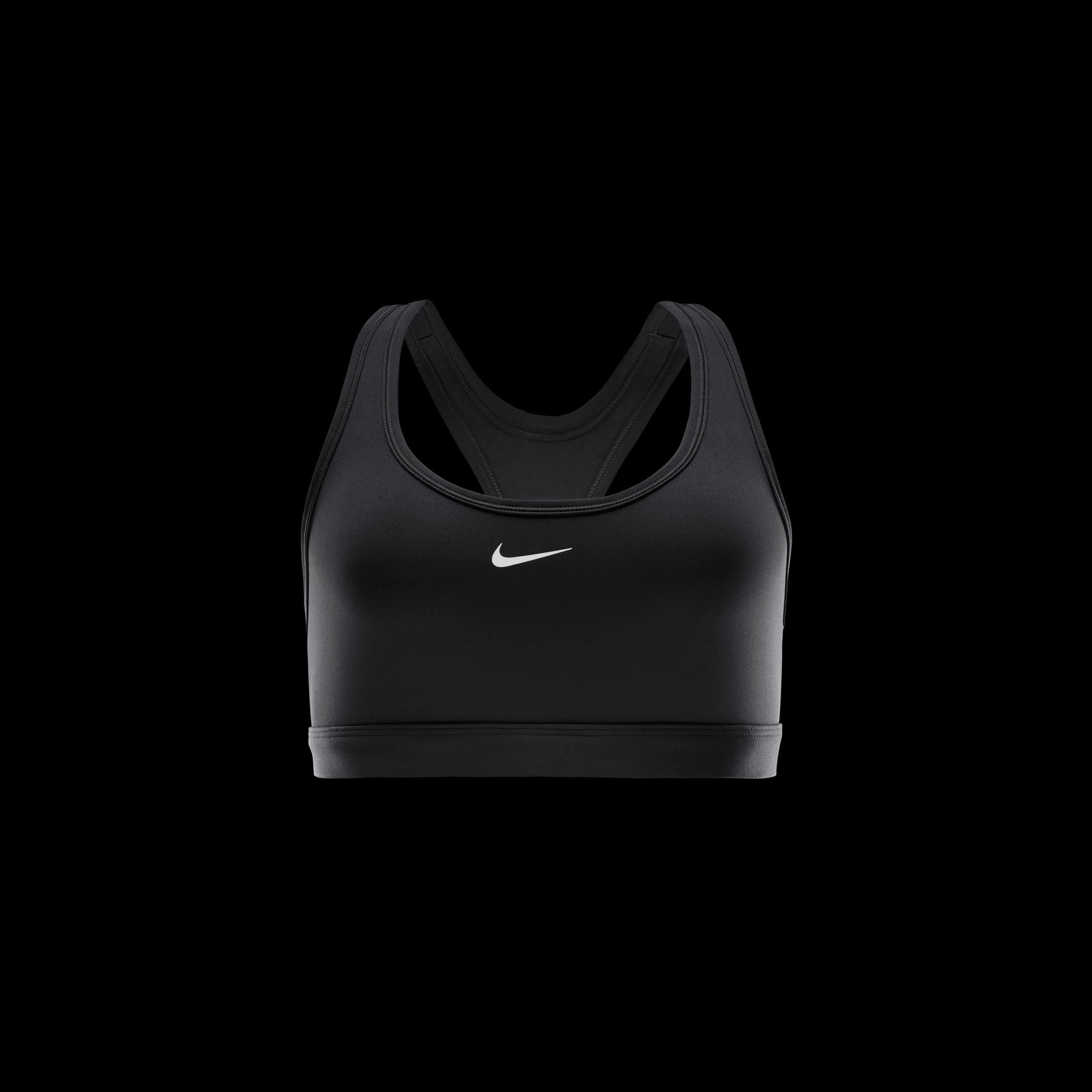 Women's Nike Swoosh Light Support Sports Bra, Size: XXL, Black Product Image