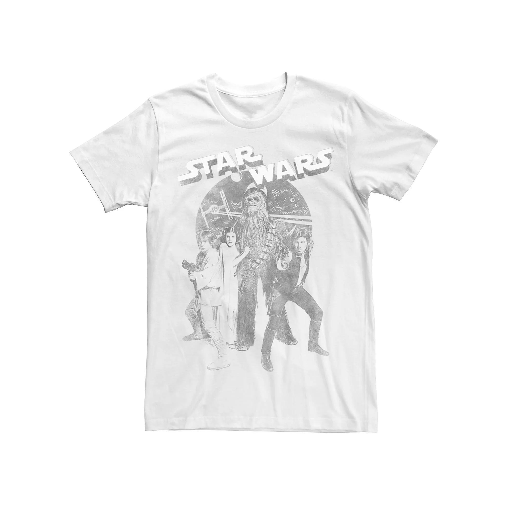Men's Star Wars Vintage Heroes Tee, Size: XL, White Product Image